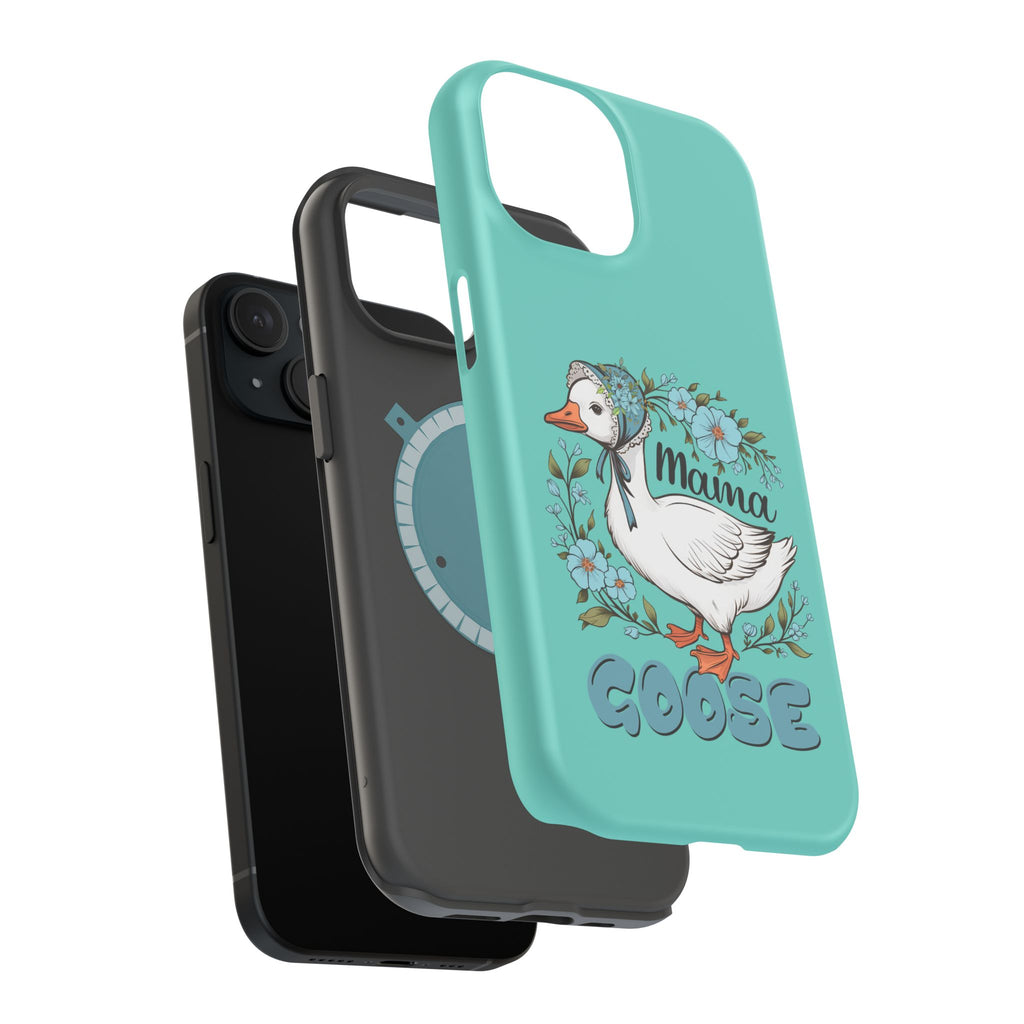 Mama Goose Phone Case — Cute Floral Goose Magnetic Impact‑Resistant Cover