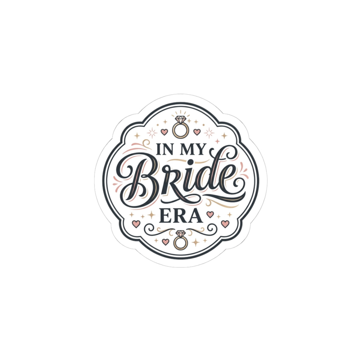 In My Bride Era Kiss-Cut Sticker | bride era, engaged