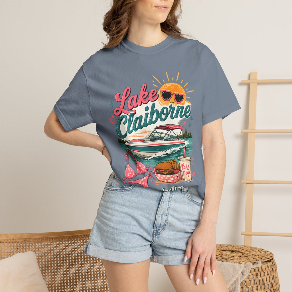 Lake Claiborne T-Shirt — Retro Lakeside Summer Graphic Tee
