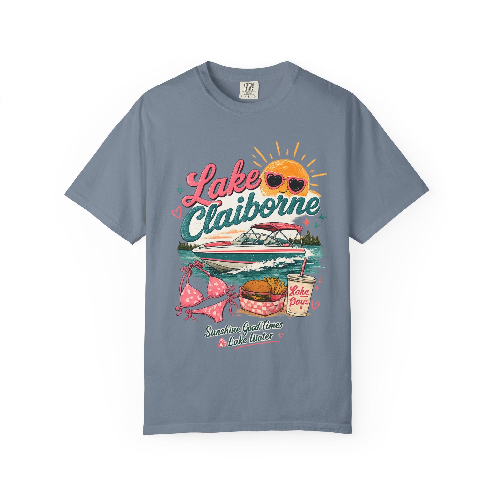 Lake Claiborne T-Shirt — Retro Lakeside Summer Graphic Tee