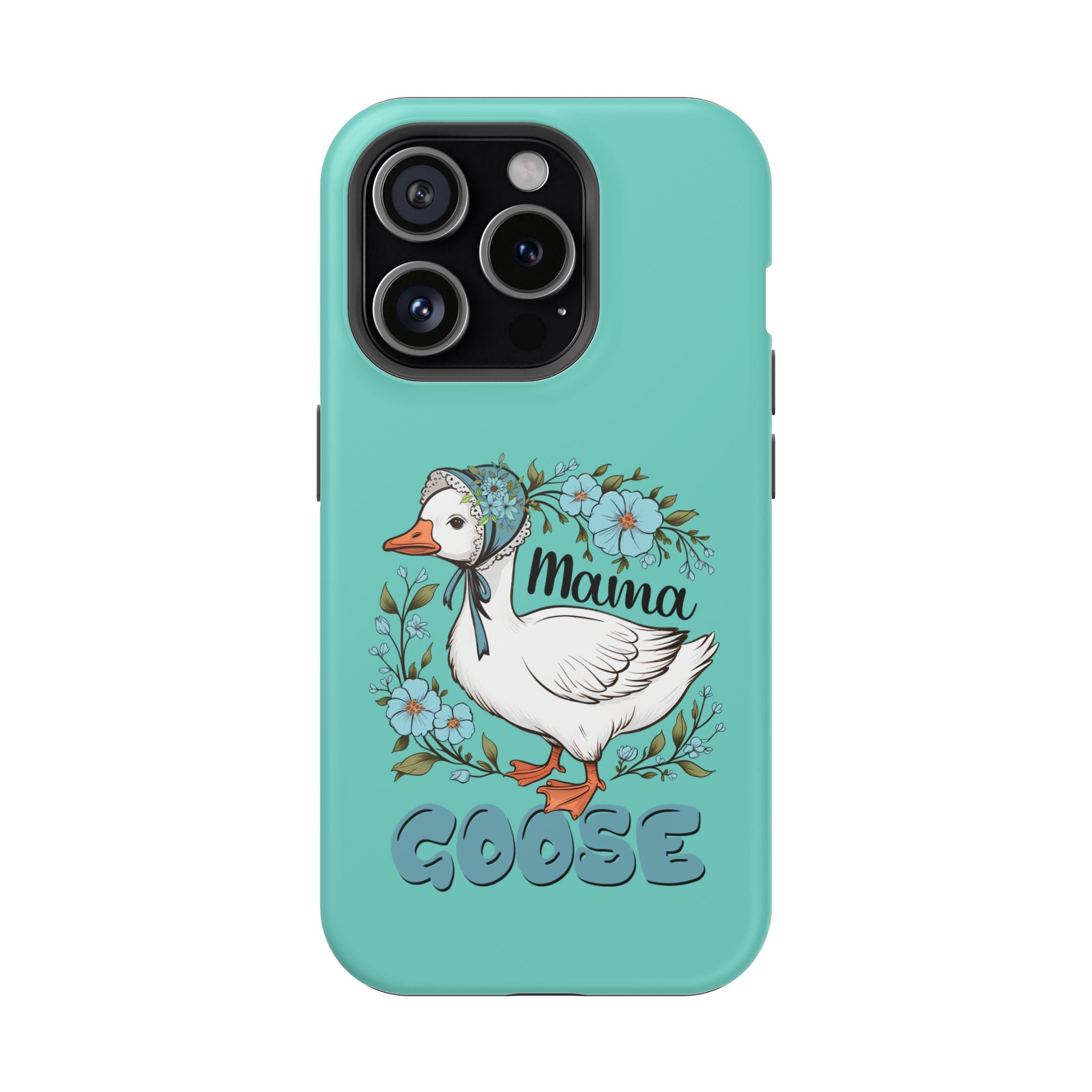 Mama Goose Phone Case — Cute Floral Goose Magnetic Impact‑Resistant Cover