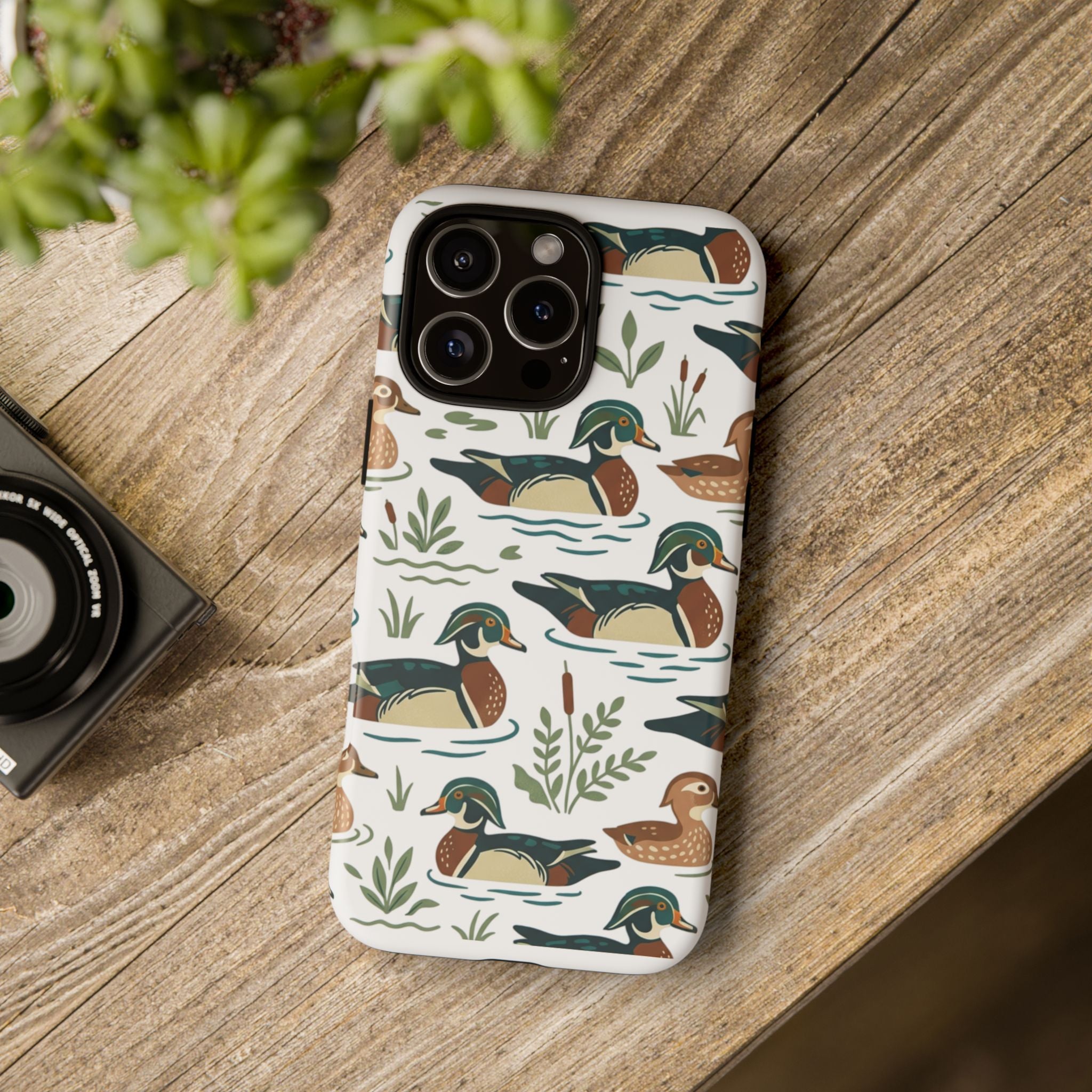 Duck Pattern Phone Case — Cute Woodland Waterfowl iPhone Case