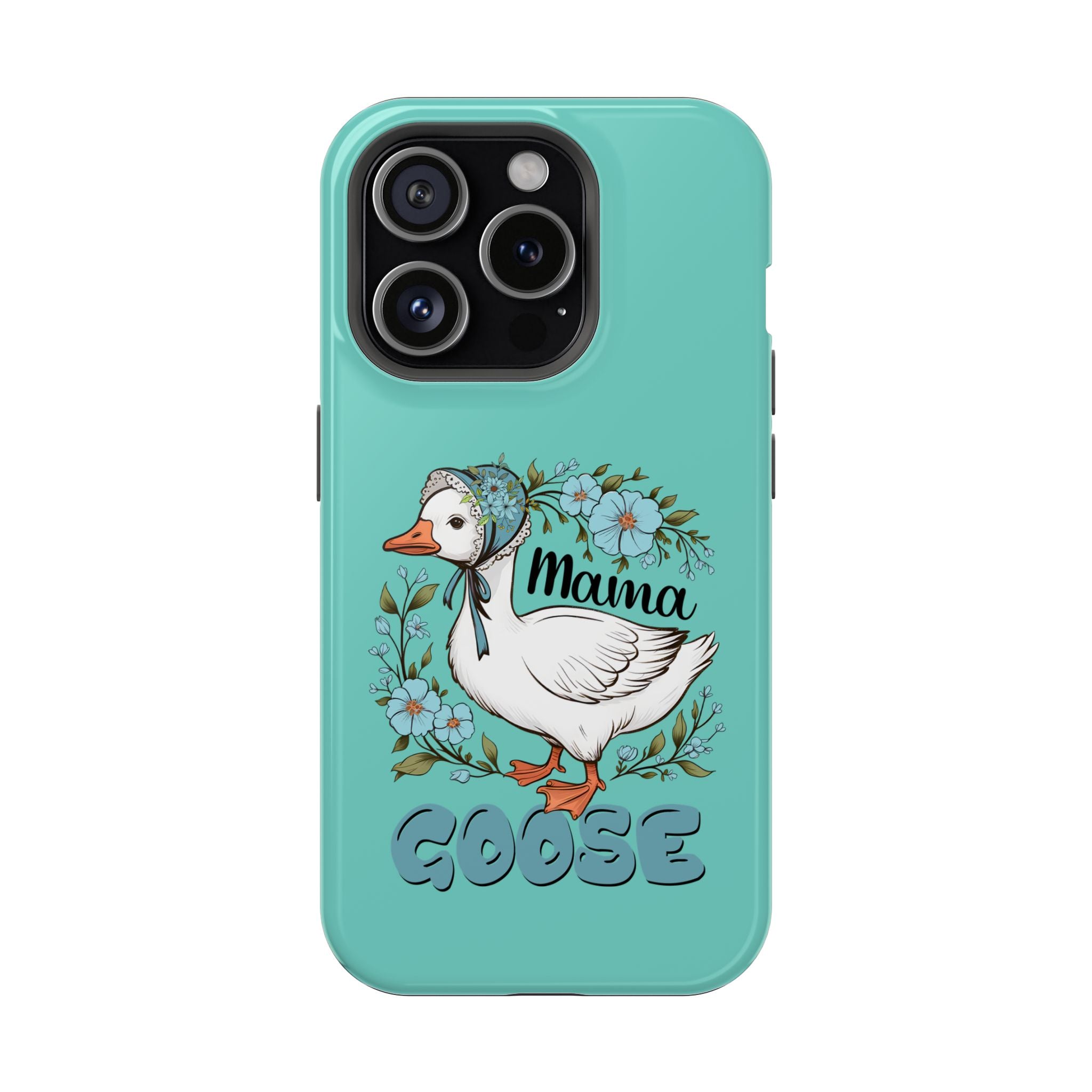 Mama Goose Phone Case — Cute Floral Goose Magnetic Impact‑Resistant Cover