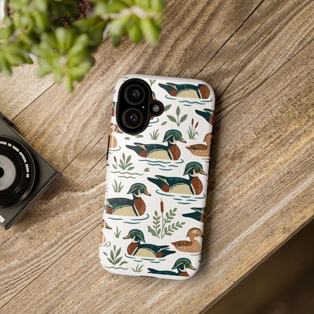 Duck Pattern Phone Case — Cute Woodland Waterfowl iPhone Case