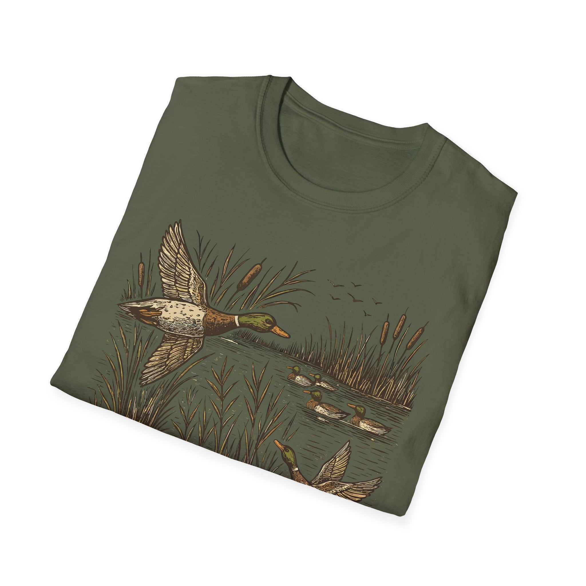 Mallard Duck T-Shirt – Vintage Flying Ducks Wildlife Graphic Tee