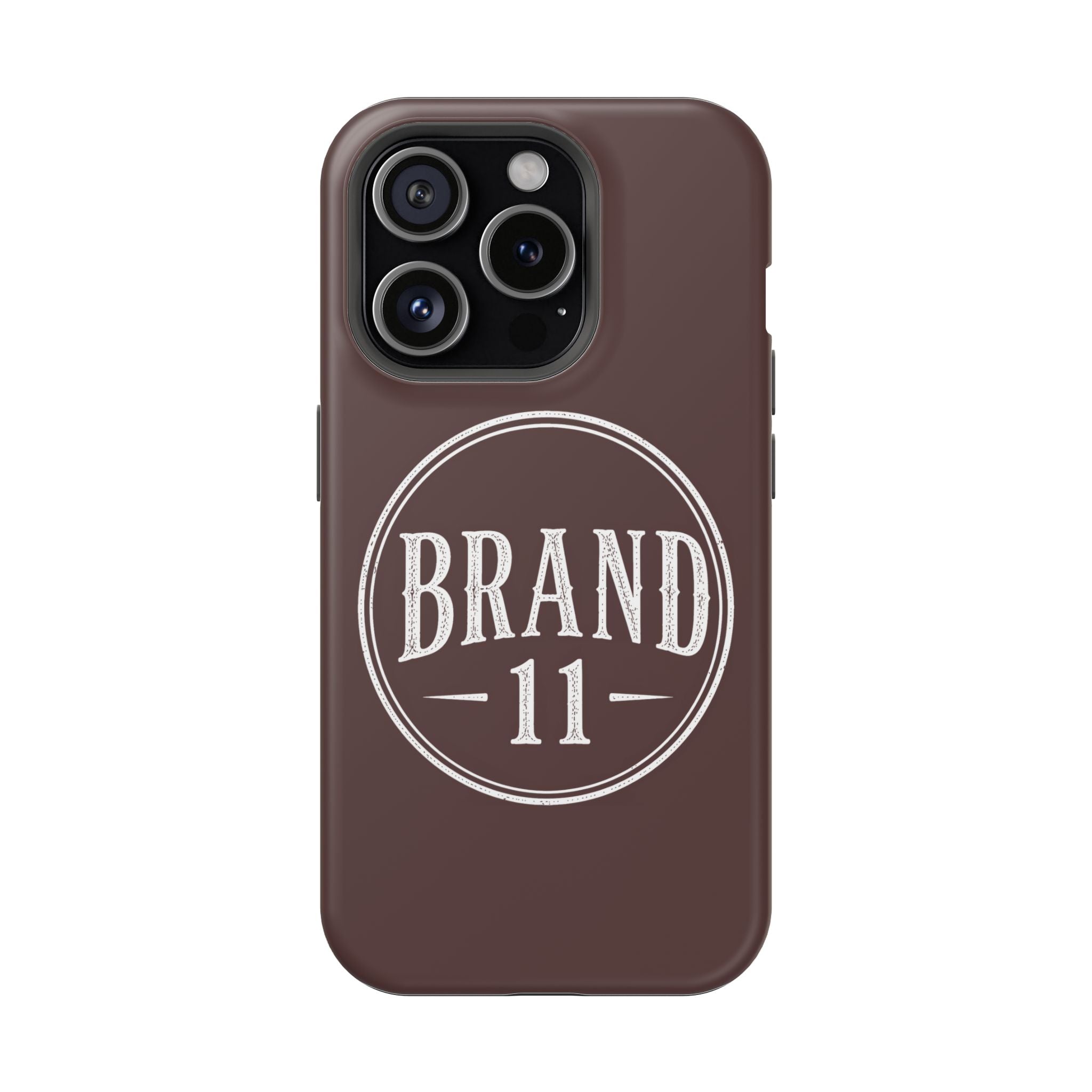 Magnetic Impact-Resistant Phone Case — Vintage 'Brand 11' Logo, MagSafe-Compatible Protective Cover