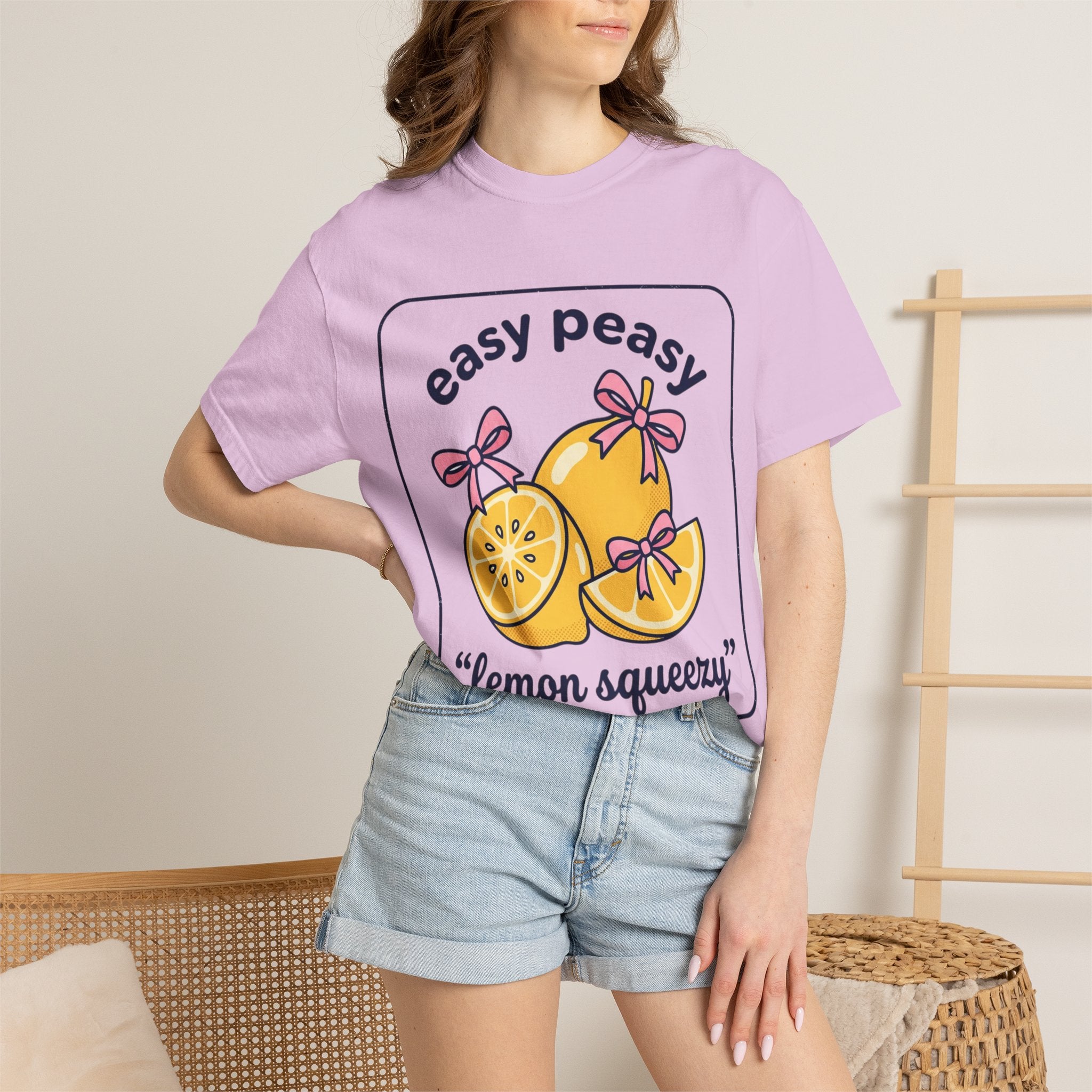 Easy Peasy Lemon Squeezy T-Shirt — Cute Citrus Graphic Tee