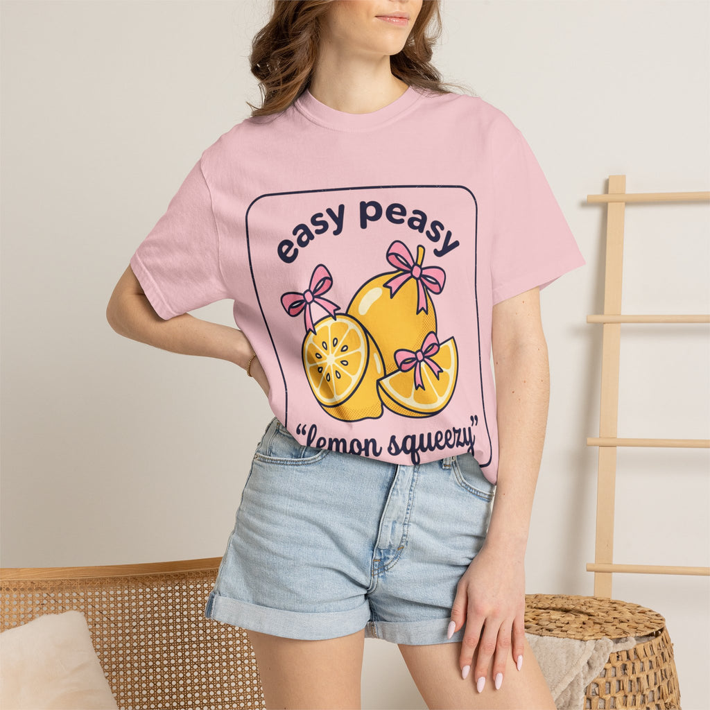 Easy Peasy Lemon Squeezy T-Shirt — Cute Citrus Graphic Tee