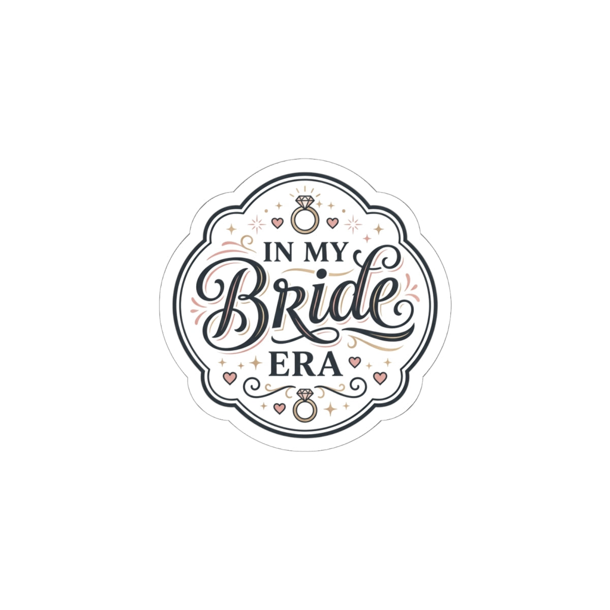 In My Bride Era Kiss-Cut Sticker | bride era, engaged