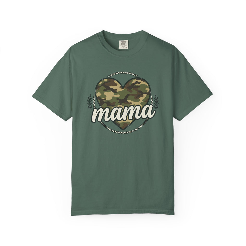 Mama Camo Heart T-Shirt — Military Camouflage Mom Tee