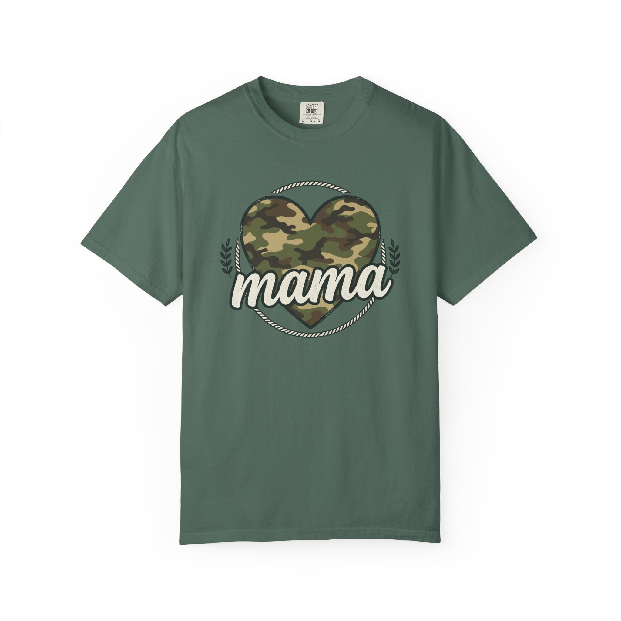 Mama Camo Heart T-Shirt — Military Camouflage Mom Tee