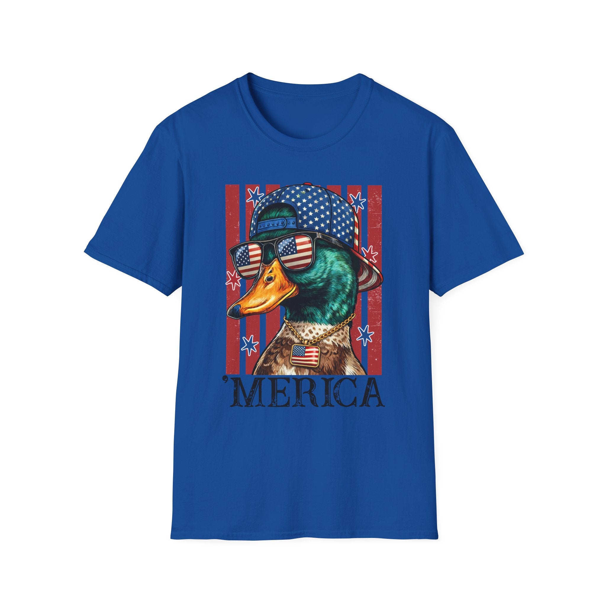 'Merica Duck T-Shirt — Patriotic American Flag Duck Graphic Tee