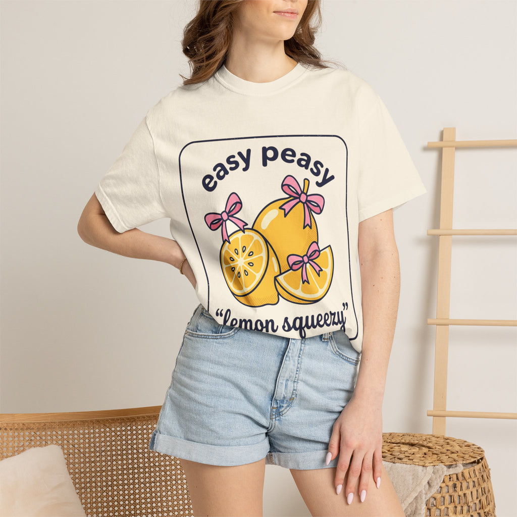 Easy Peasy Lemon Squeezy T-Shirt — Cute Citrus Graphic Tee