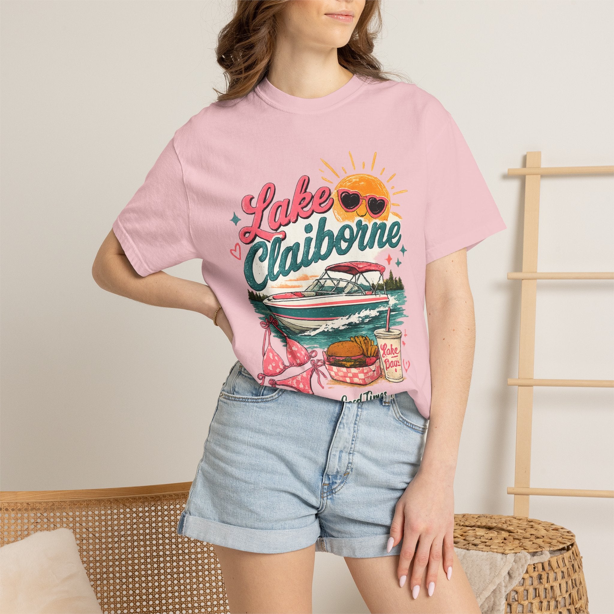 Lake Claiborne T-Shirt — Retro Lakeside Summer Graphic Tee