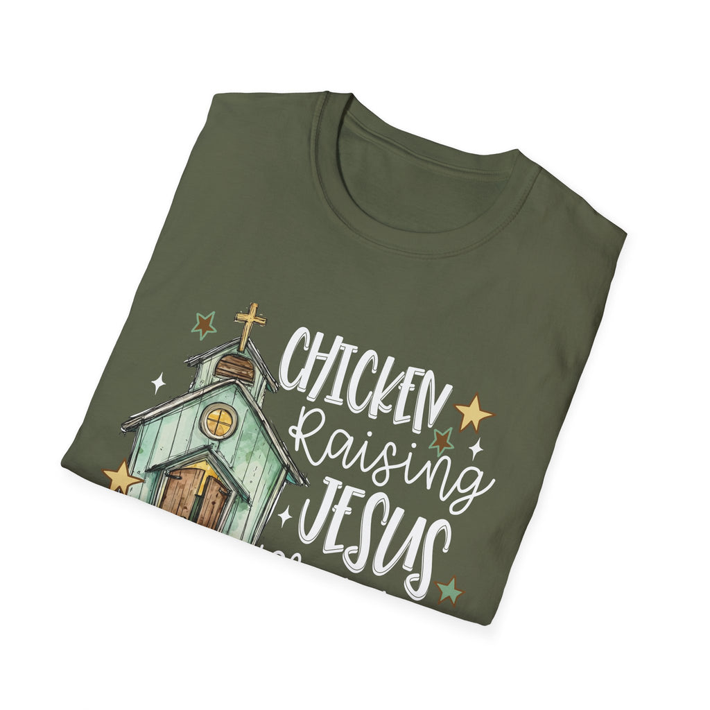 Chicken Raising, Jesus Praising T-Shirt