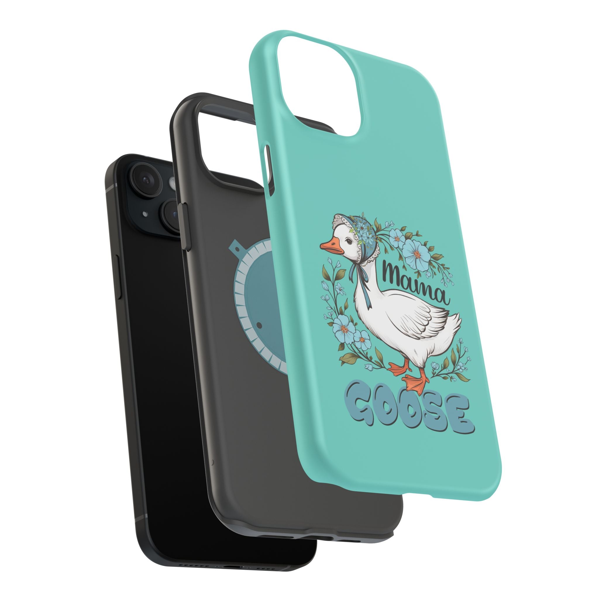 Mama Goose Phone Case — Cute Floral Goose Magnetic Impact‑Resistant Cover