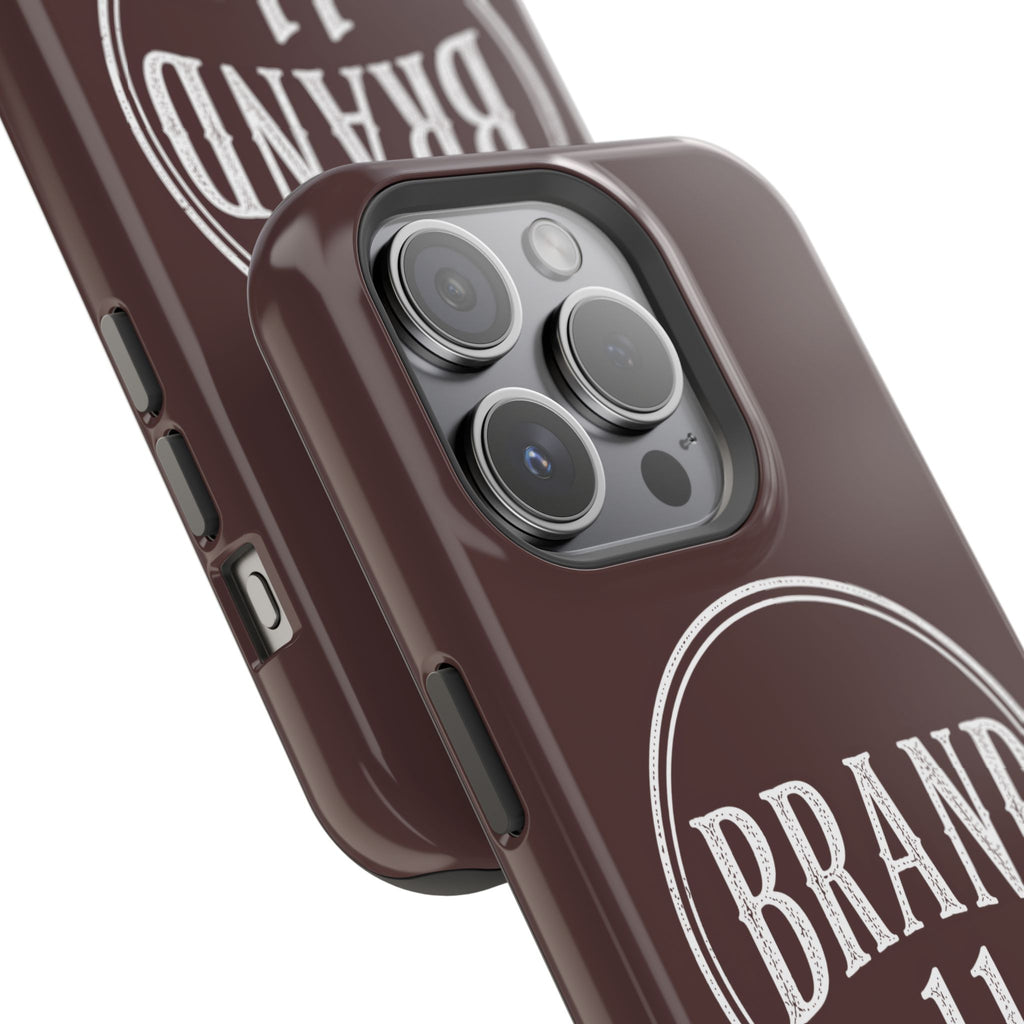 Magnetic Impact-Resistant Phone Case — Vintage 'Brand 11' Logo, MagSafe-Compatible Protective Cover