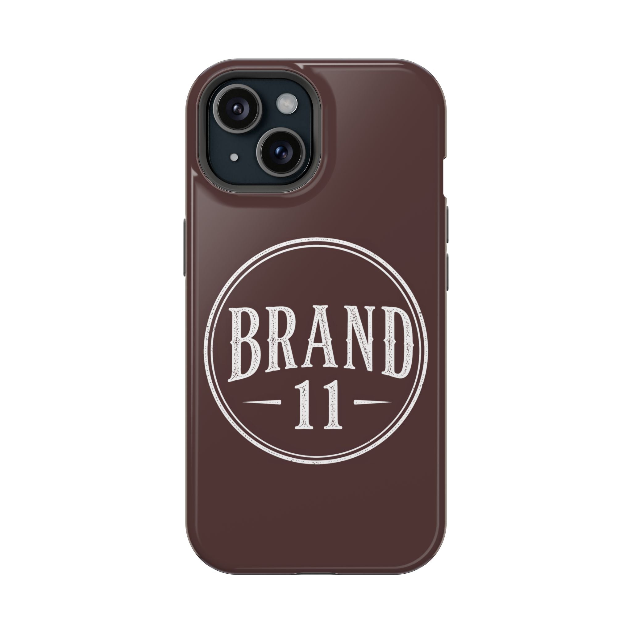 Magnetic Impact-Resistant Phone Case — Vintage 'Brand 11' Logo, MagSafe-Compatible Protective Cover