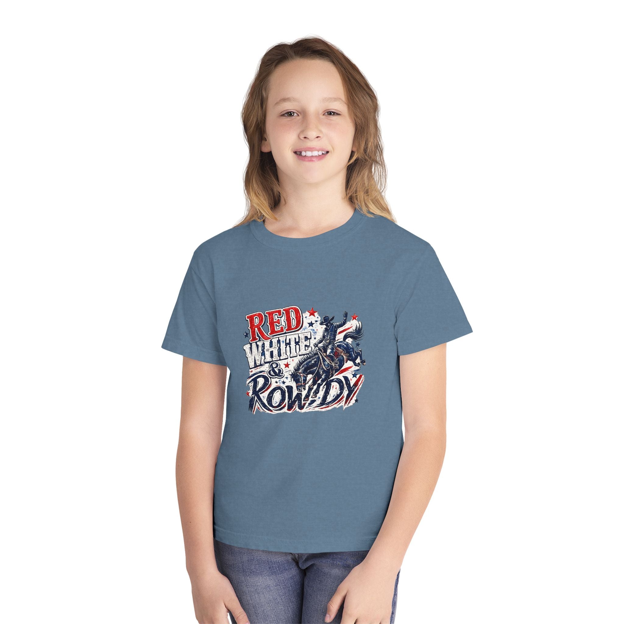 Youth T-Shirt - "Red White & Rowdy"
