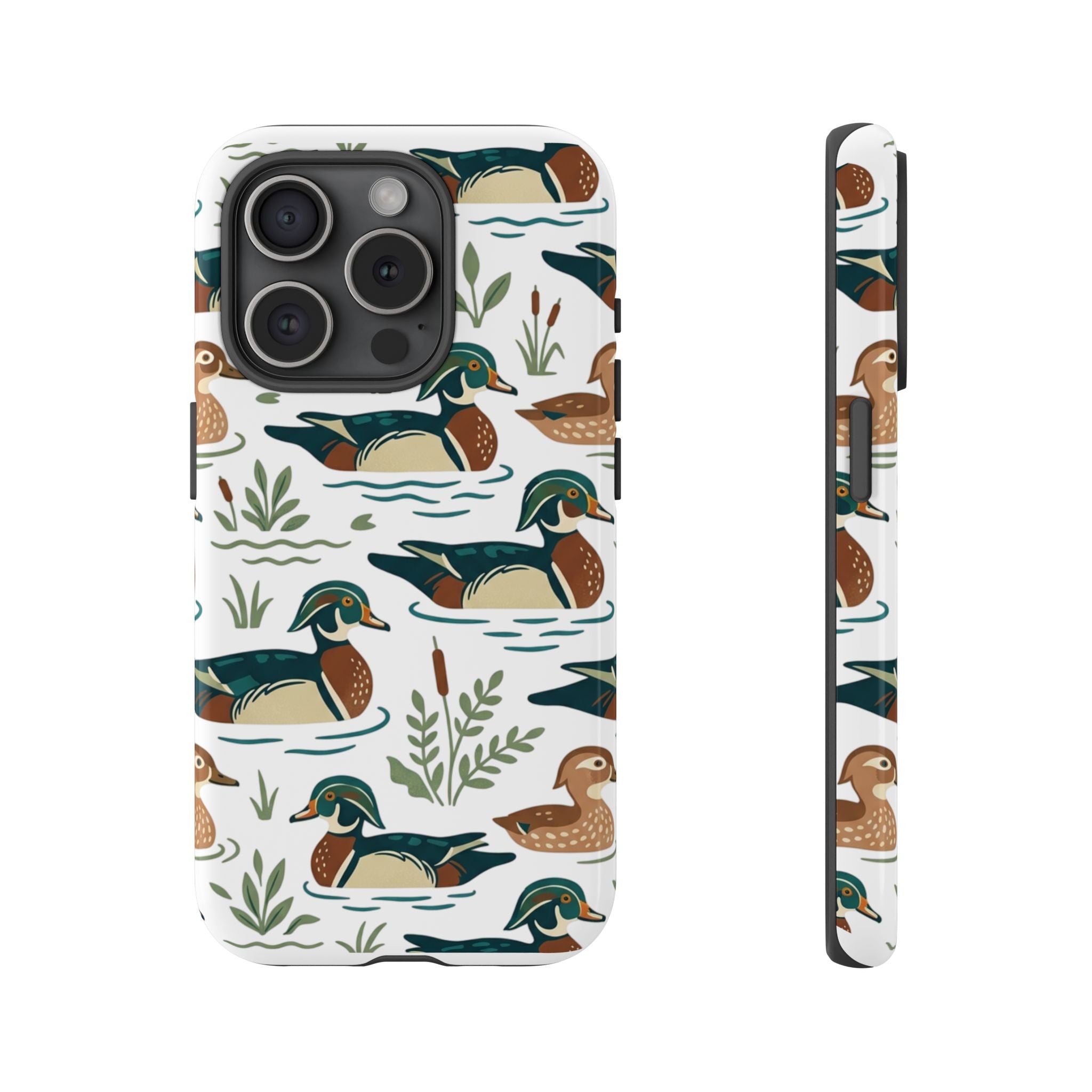 Duck Pattern Phone Case — Cute Woodland Waterfowl iPhone Case