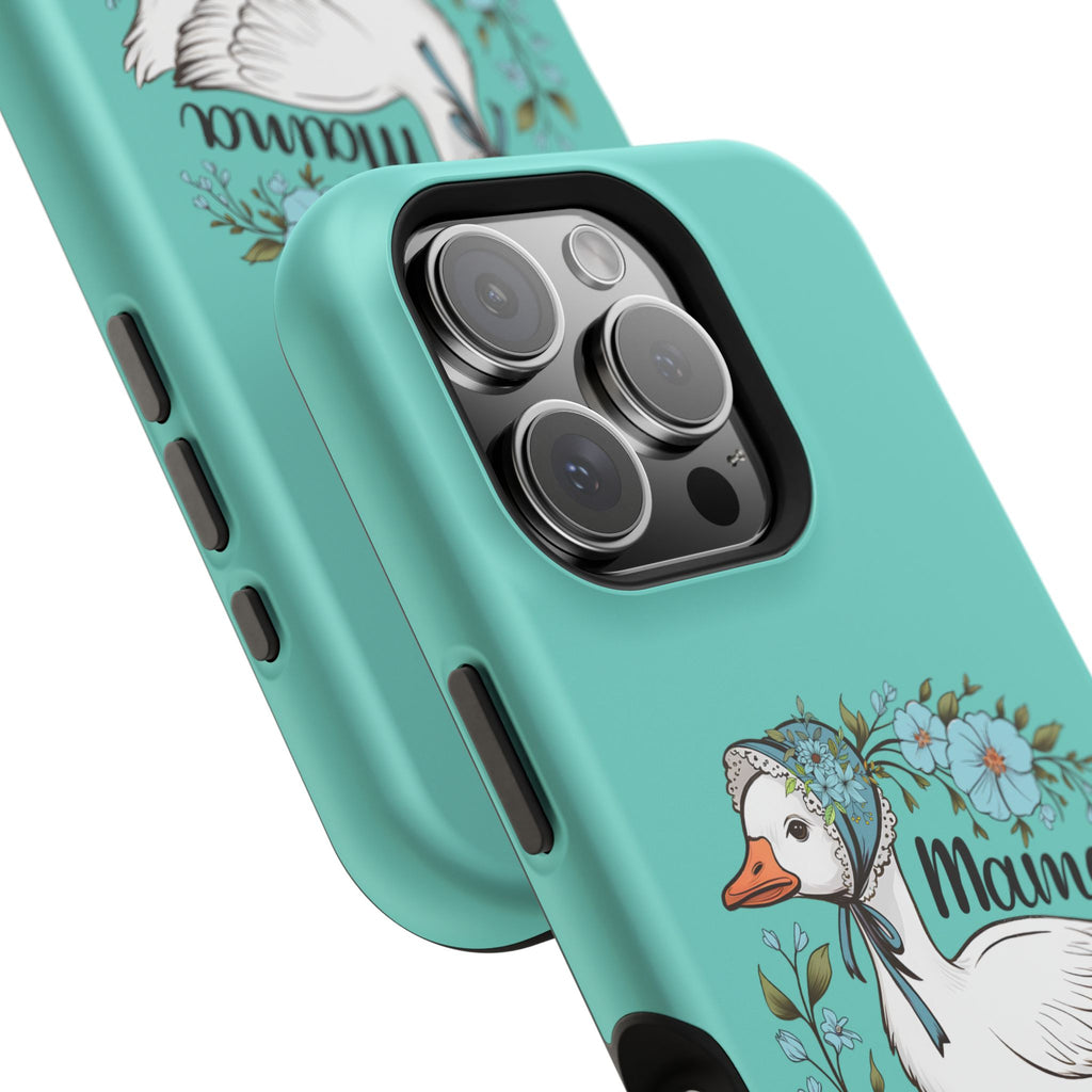 Mama Goose Phone Case — Cute Floral Goose Magnetic Impact‑Resistant Cover