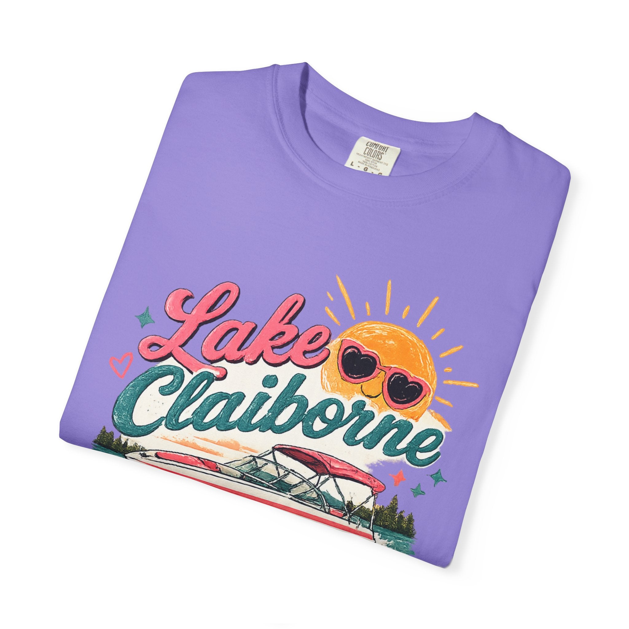 Lake Claiborne T-Shirt — Retro Lakeside Summer Graphic Tee