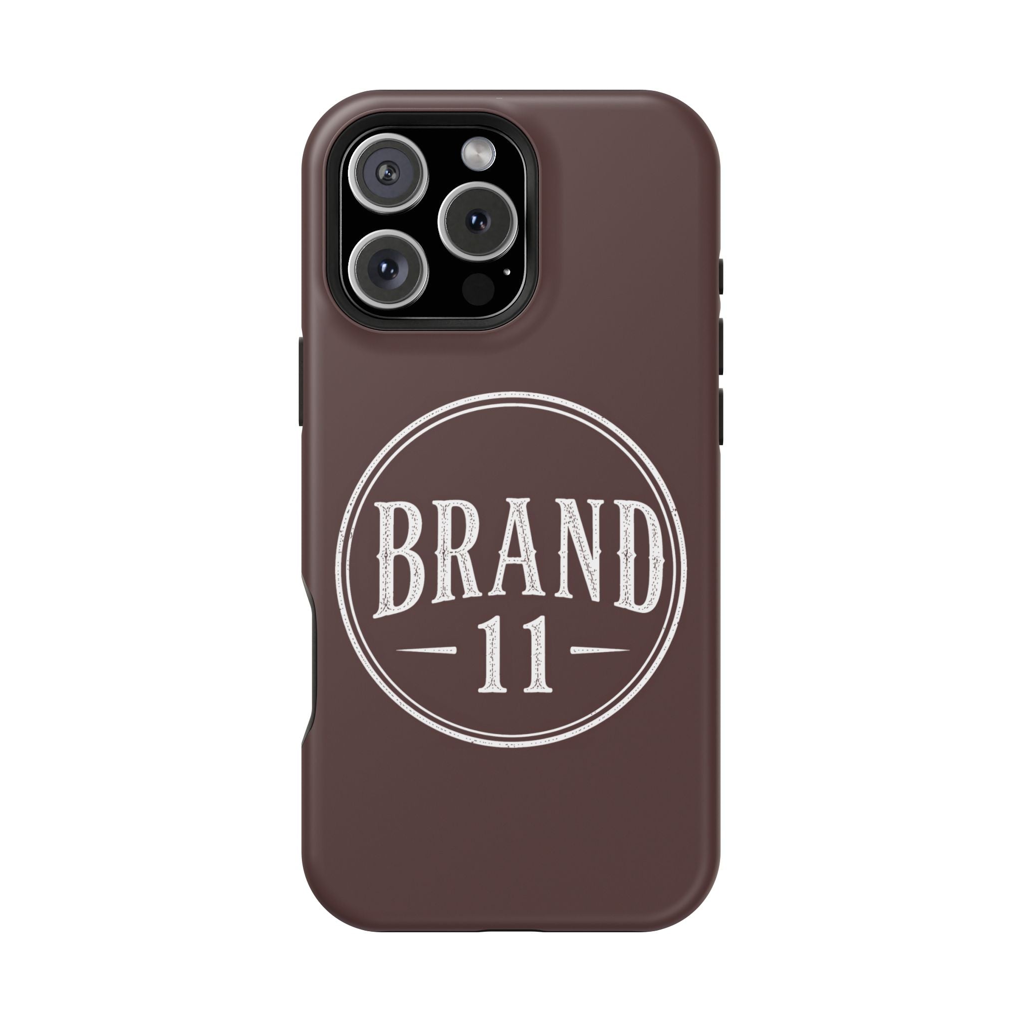 Magnetic Impact-Resistant Phone Case — Vintage 'Brand 11' Logo, MagSafe-Compatible Protective Cover