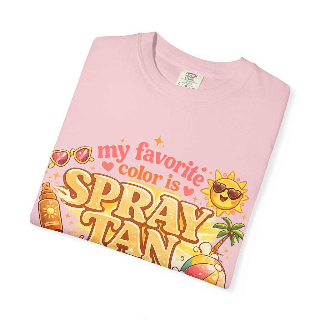 Spray Tan Retro Beach T-Shirt — "My Favorite Color is Spray Tan"