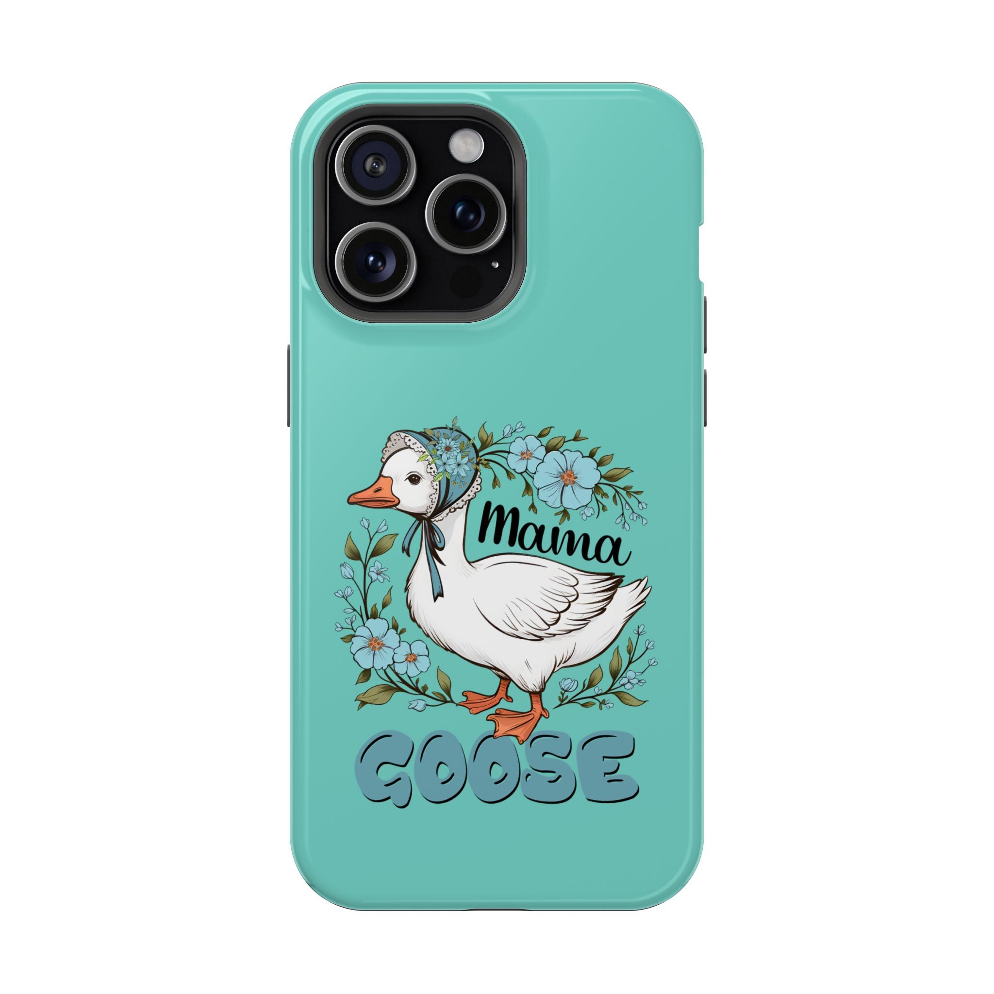 Mama Goose Phone Case — Cute Floral Goose Magnetic Impact‑Resistant Cover