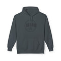Minimal Vintage Logo Hoodie — Neutral Cream Branded Chest Print