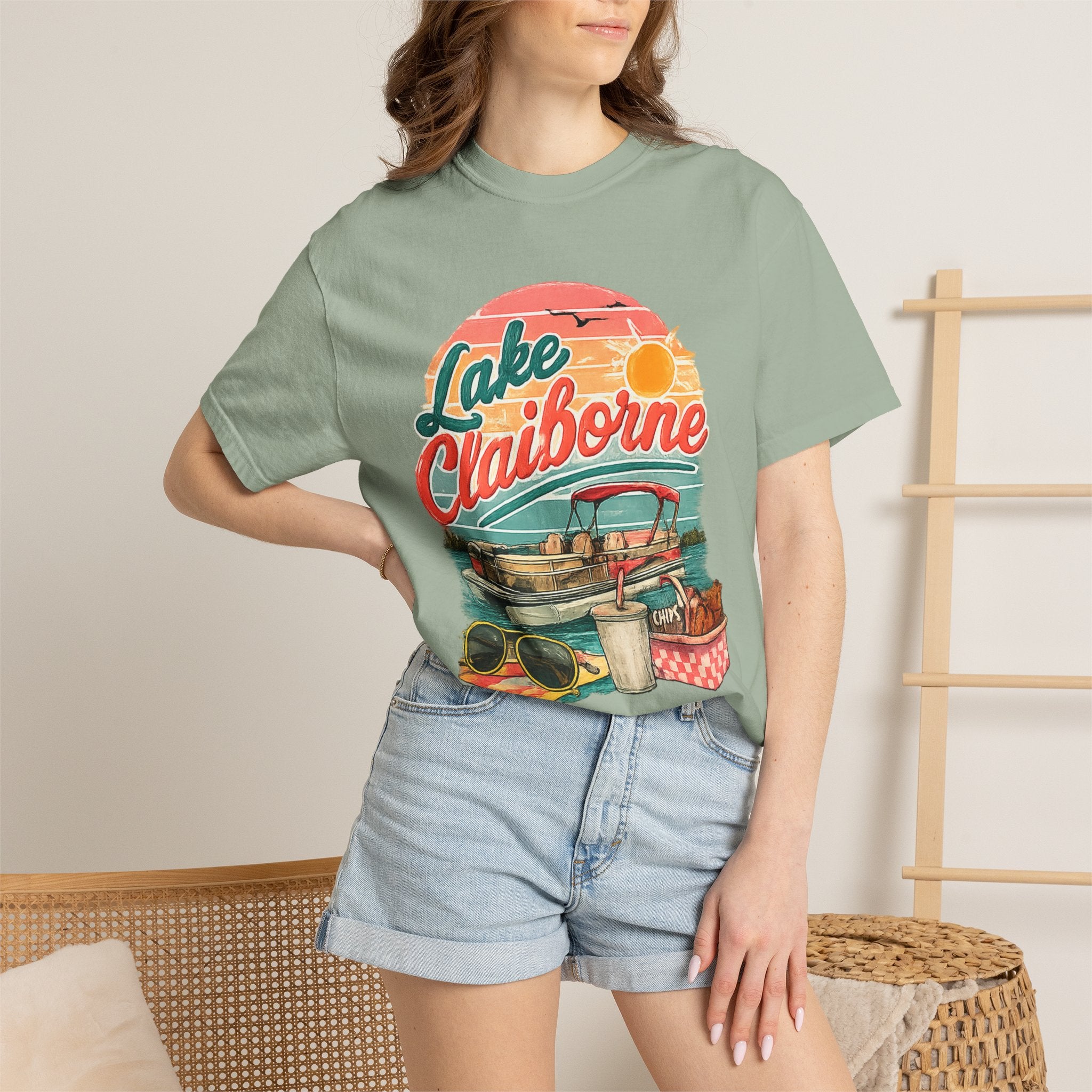 Lake Claiborne Retro Picnic T-Shirt