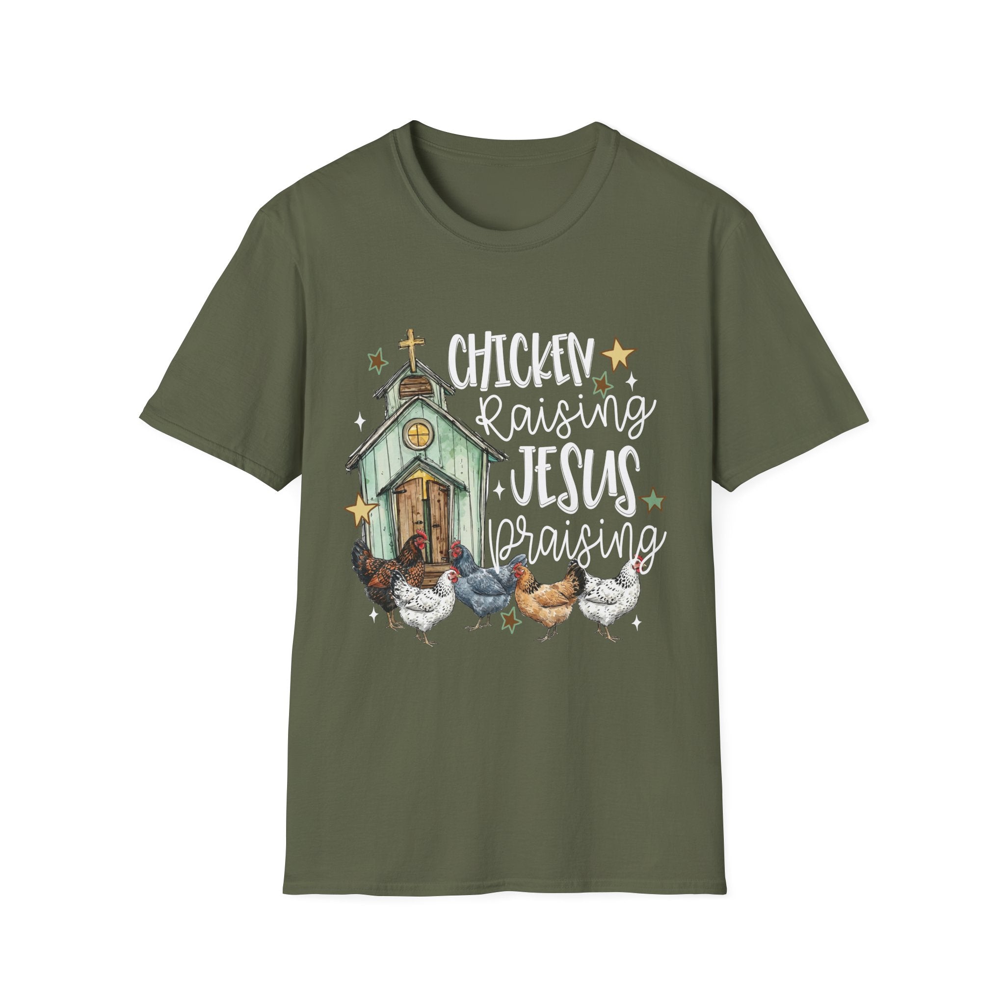 Chicken Raising, Jesus Praising T-Shirt