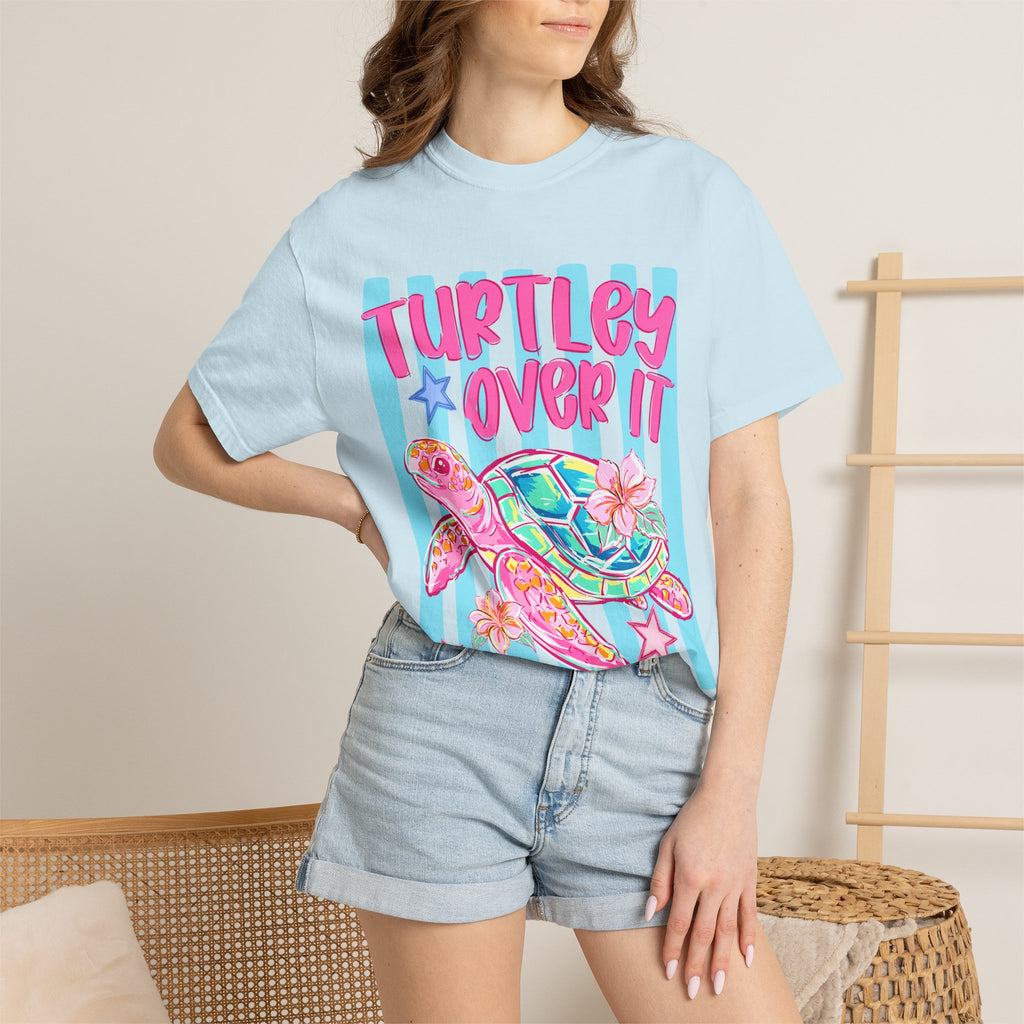 Turtley Over It Sea Turtle Graphic T-Shirt