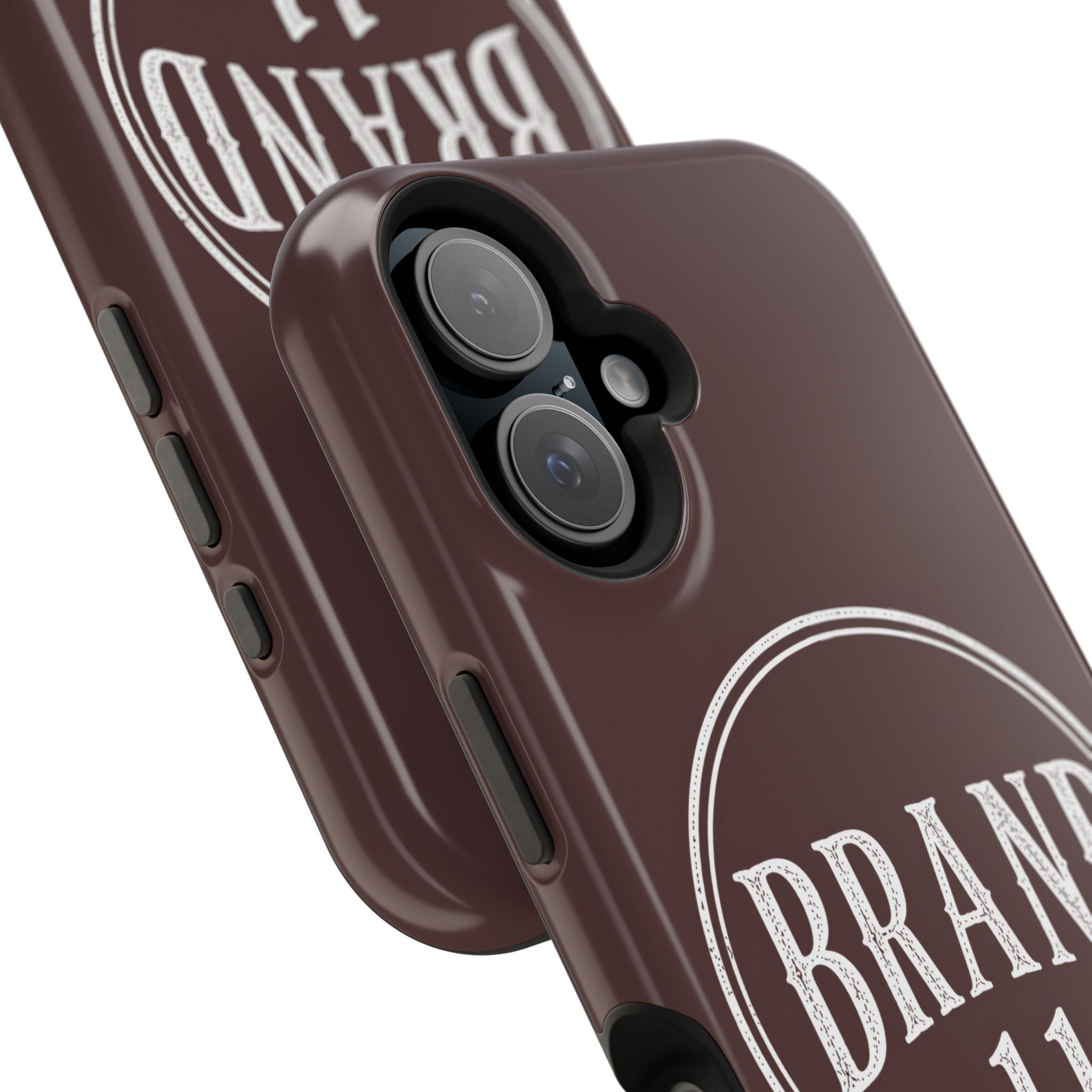 Magnetic Impact-Resistant Phone Case — Vintage 'Brand 11' Logo, MagSafe-Compatible Protective Cover