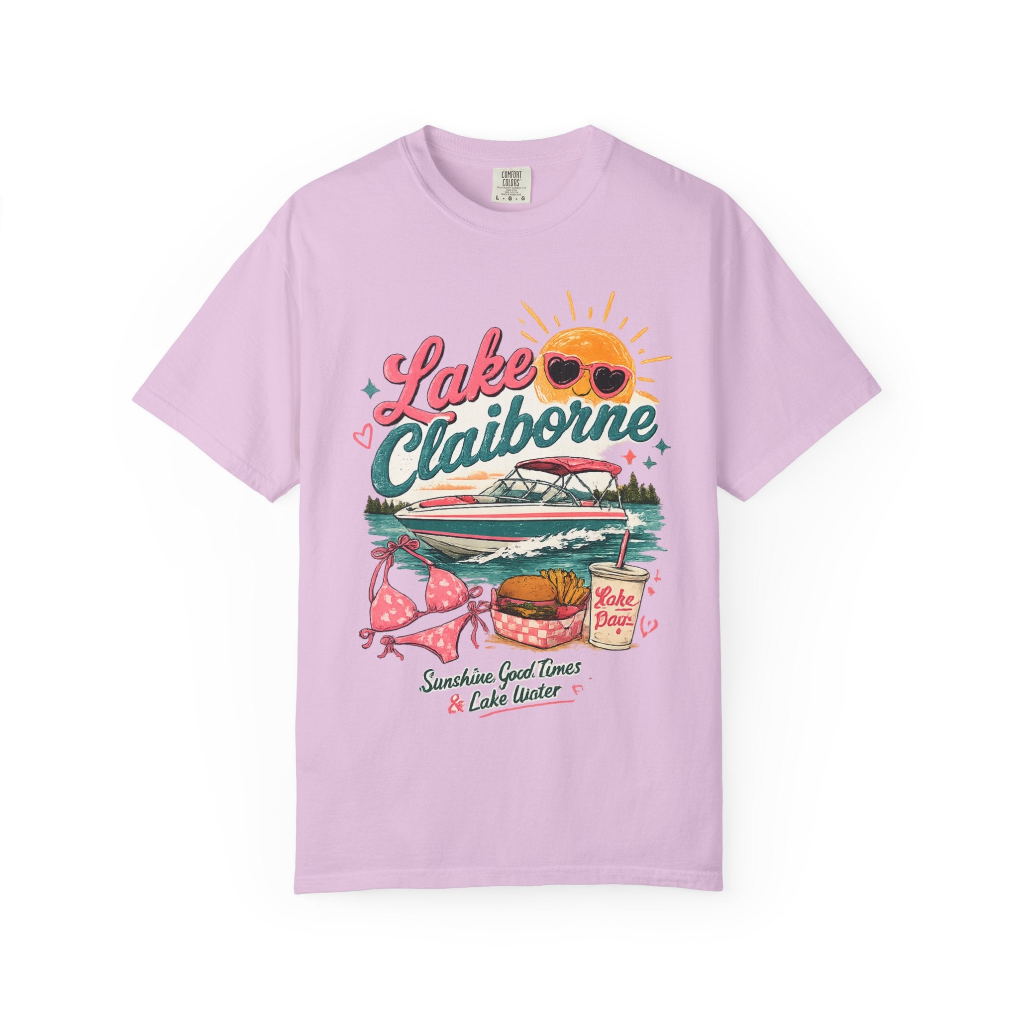 Lake Claiborne T-Shirt — Retro Lakeside Summer Graphic Tee