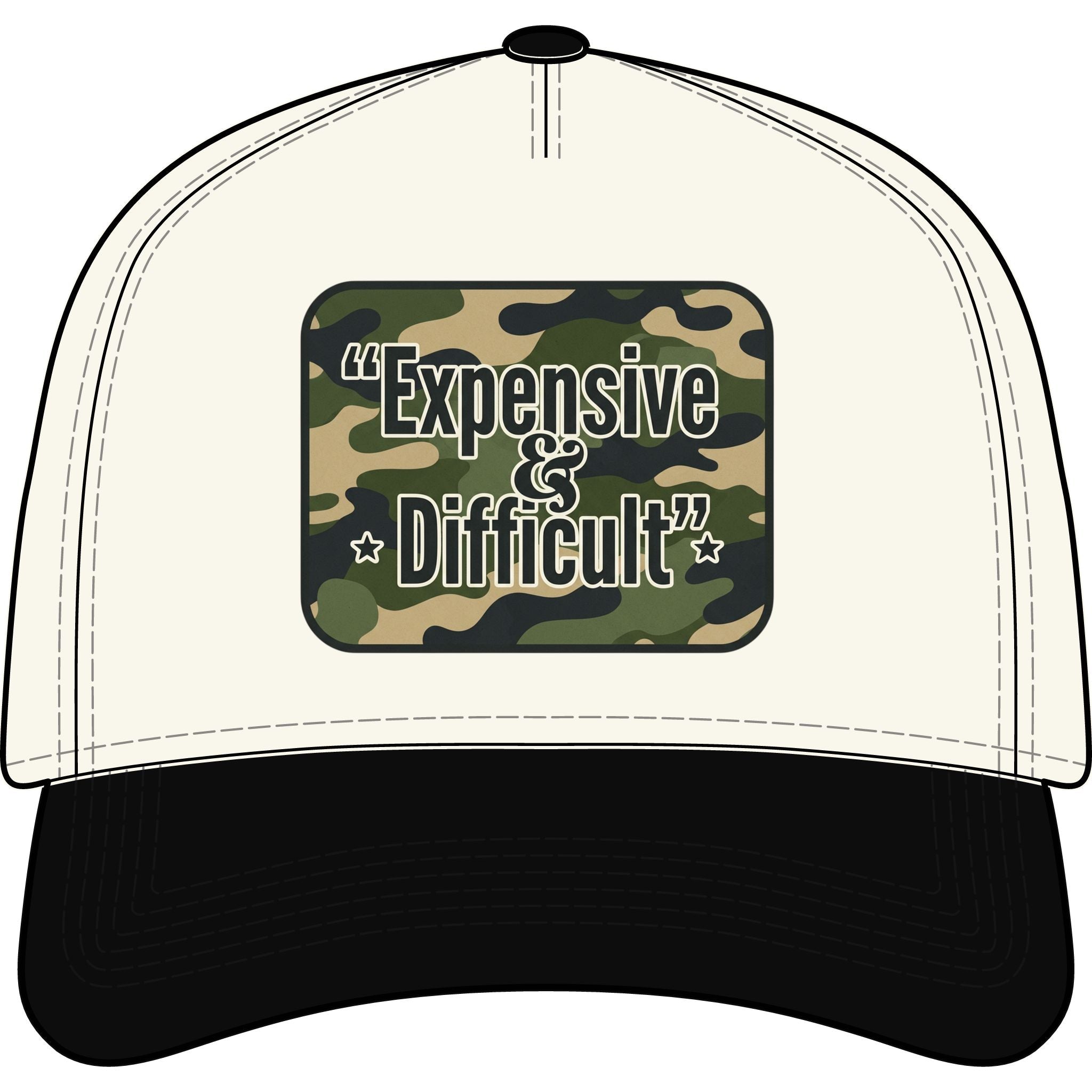 Expensive & Difficult Camouflage Patch Cap