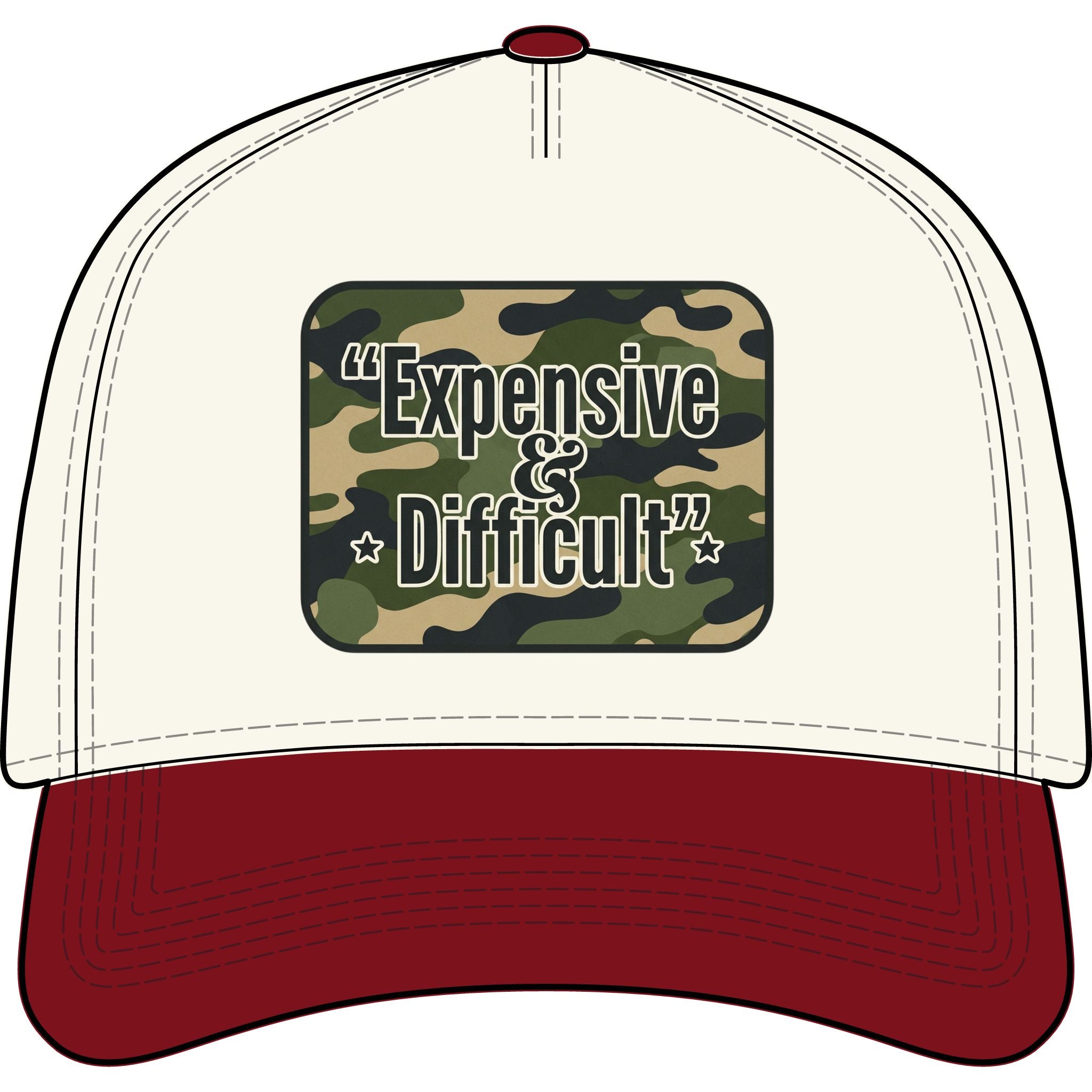 Expensive & Difficult Camouflage Patch Cap