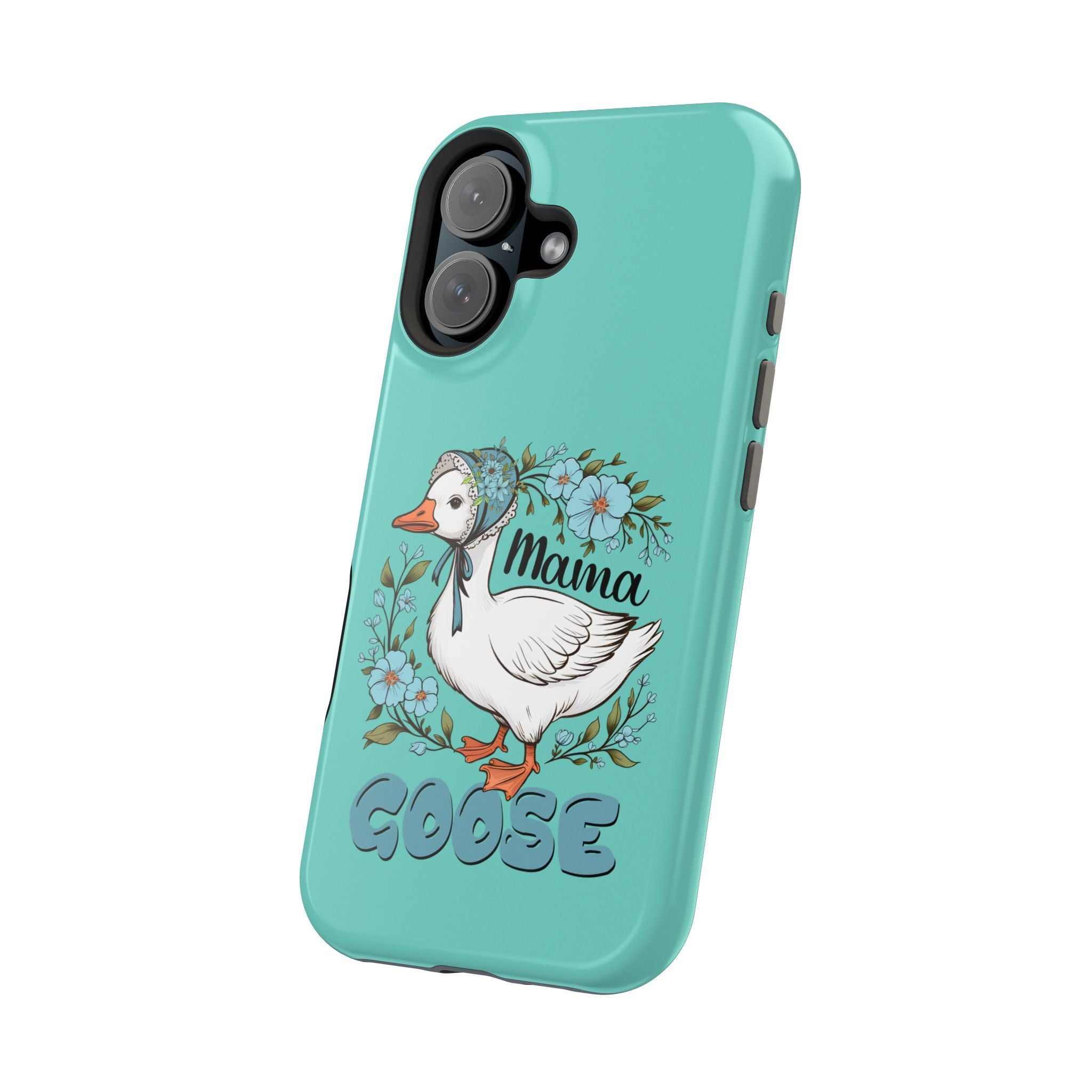 Mama Goose Phone Case — Cute Floral Goose Magnetic Impact‑Resistant Cover