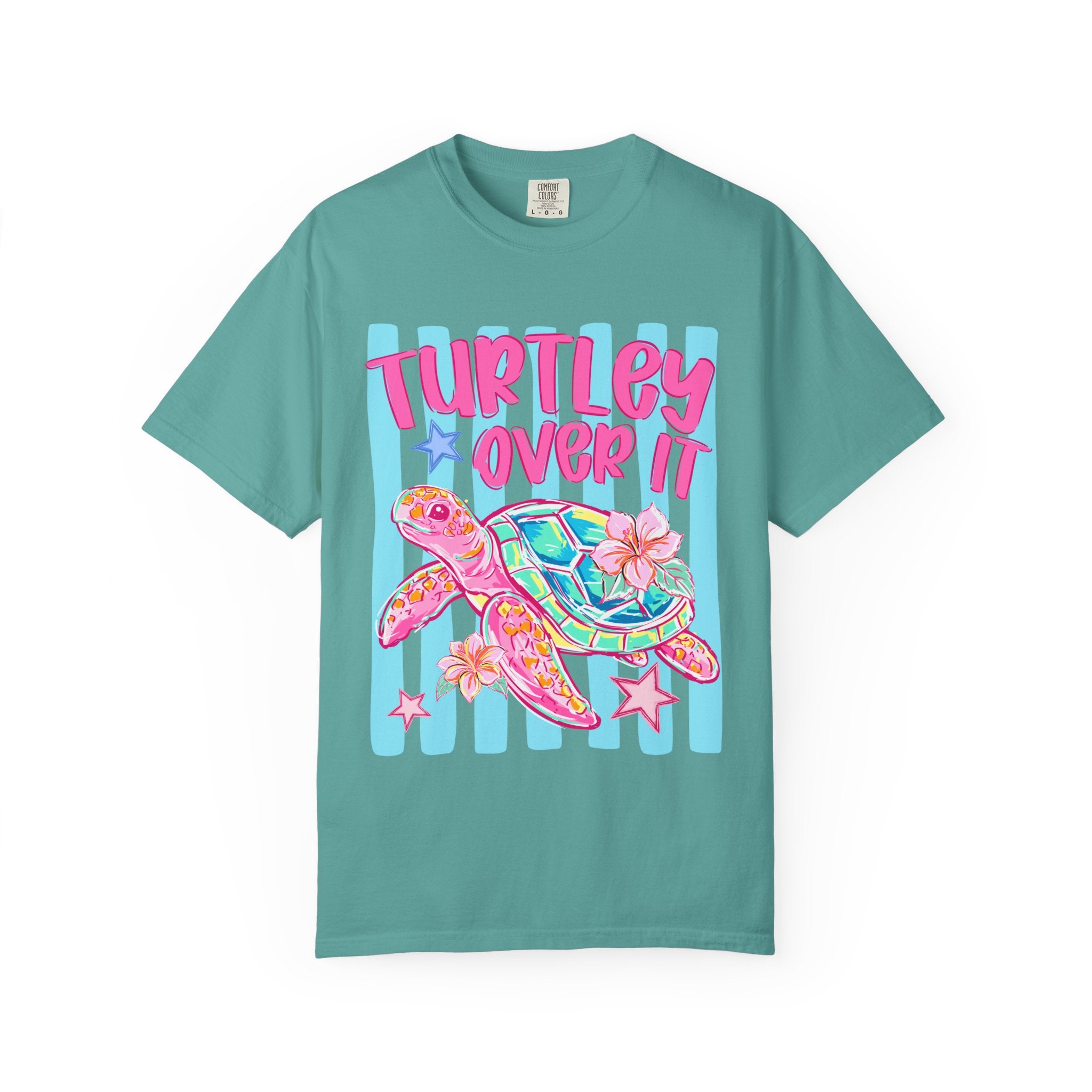 Turtley Over It Sea Turtle Graphic T-Shirt
