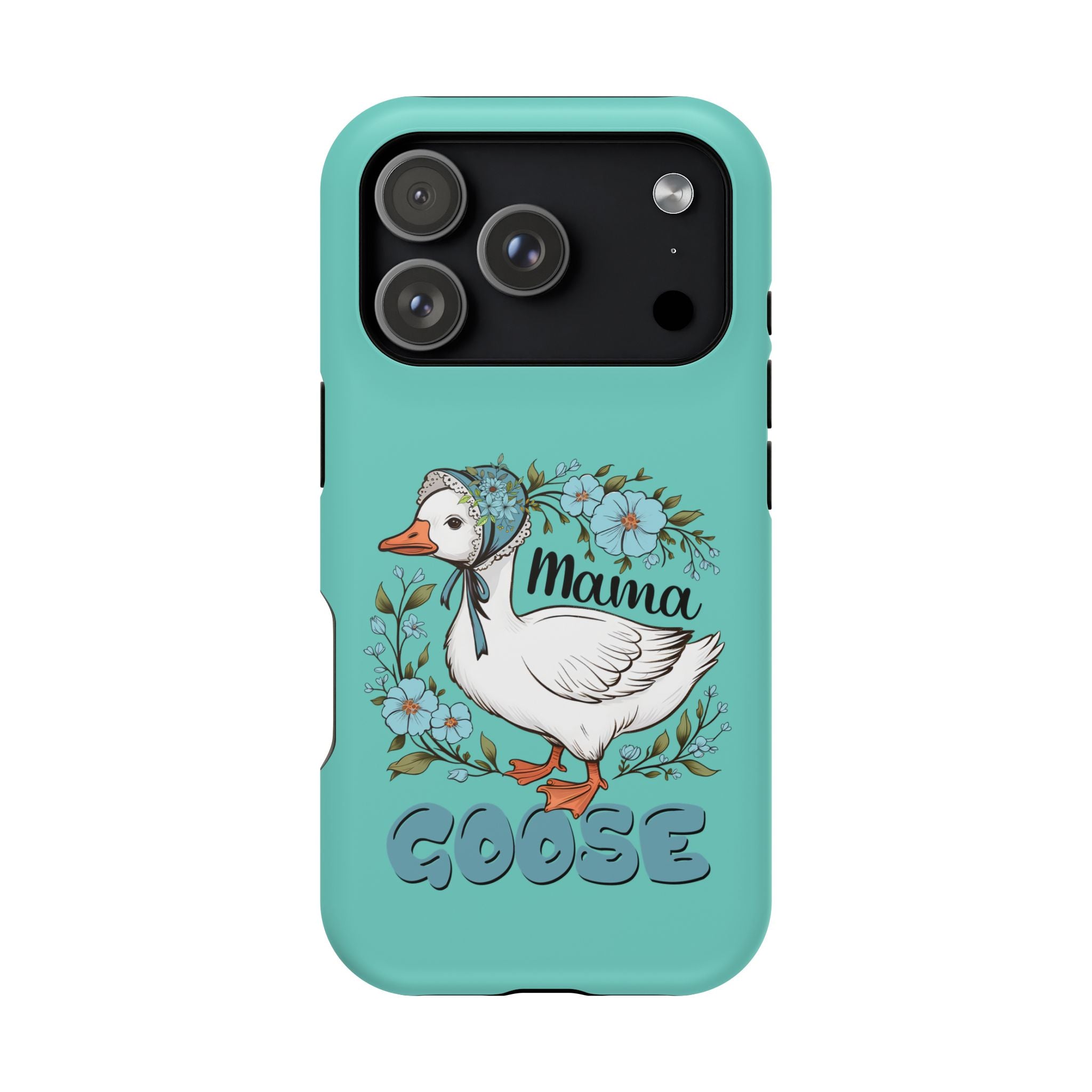 Mama Goose Phone Case — Cute Floral Goose Magnetic Impact‑Resistant Cover