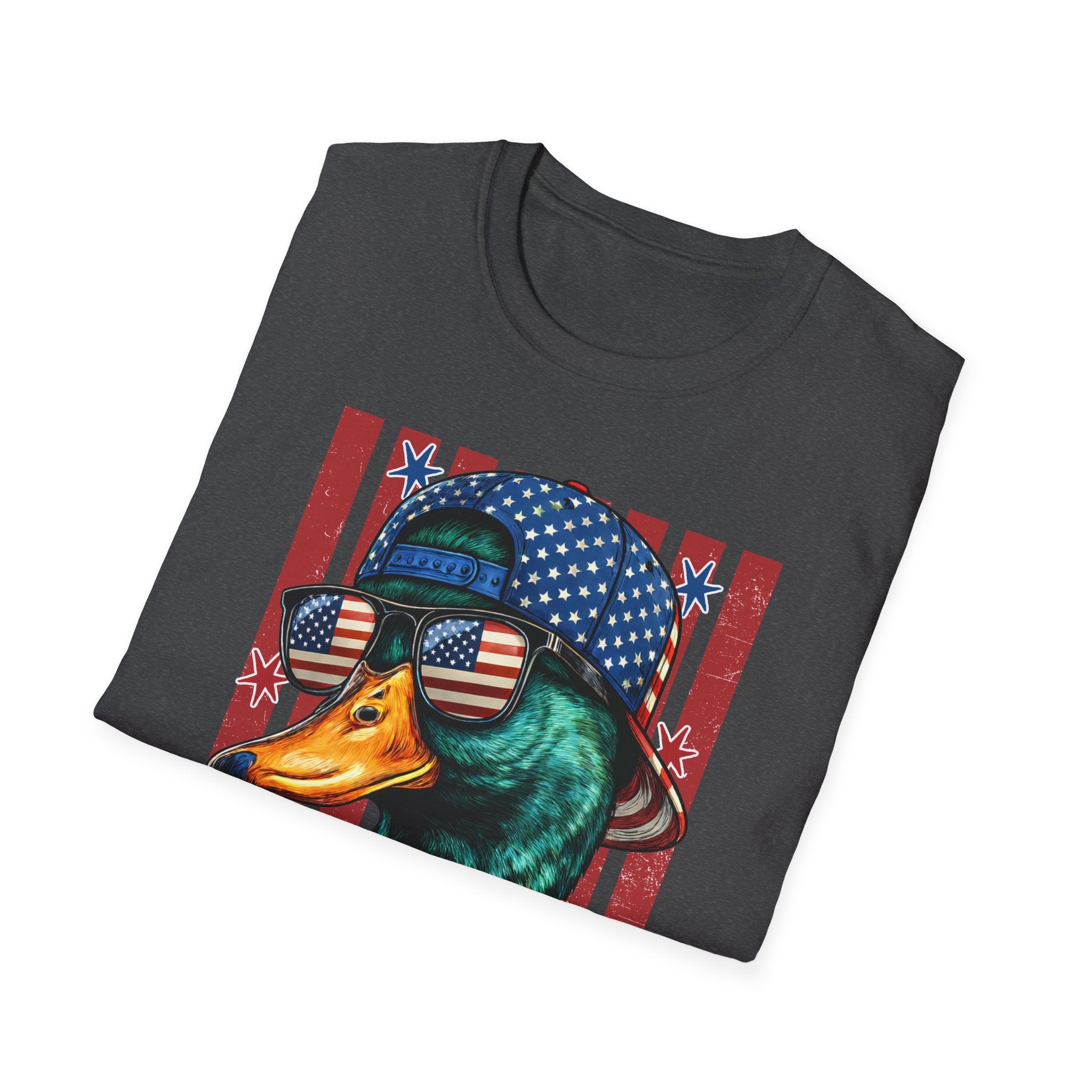 'Merica Duck T-Shirt — Patriotic American Flag Duck Graphic Tee