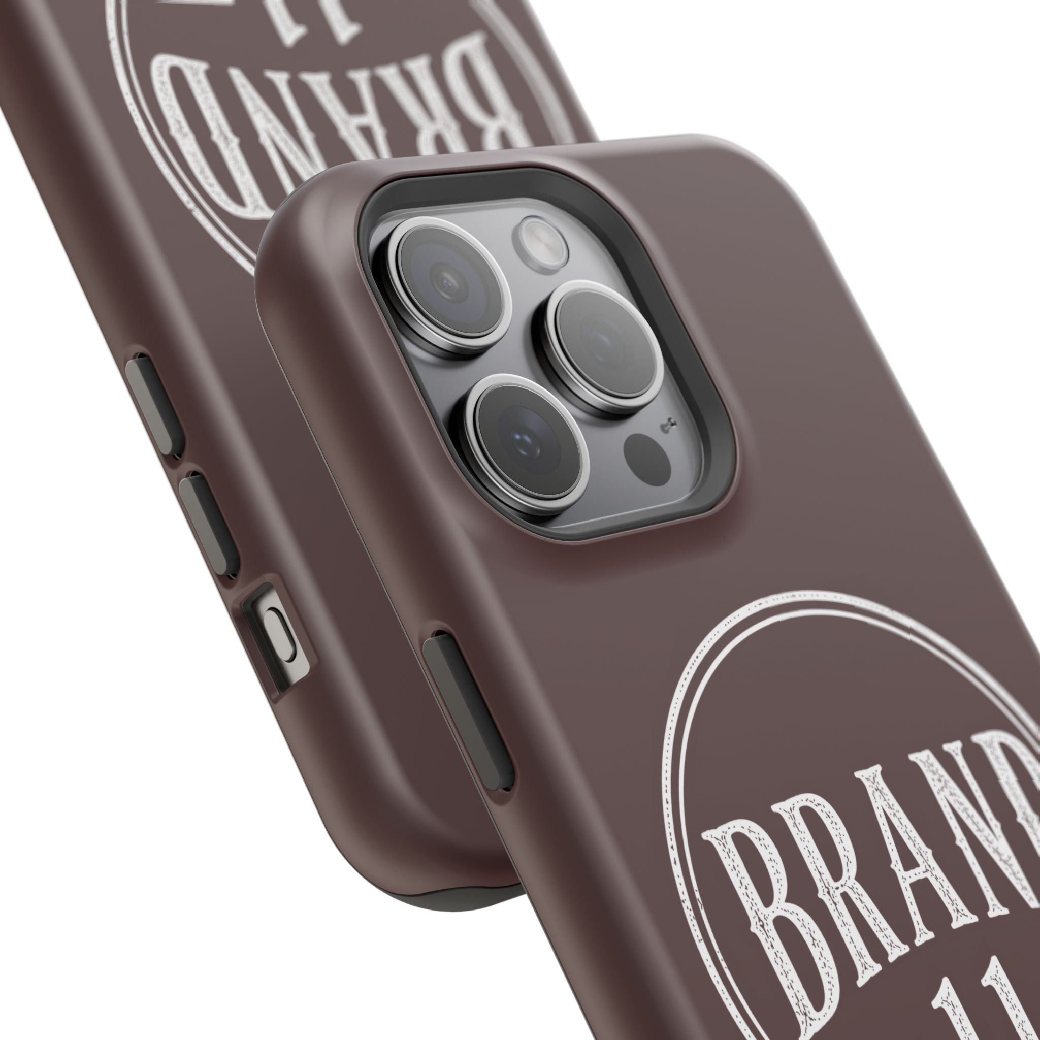 Magnetic Impact-Resistant Phone Case — Vintage 'Brand 11' Logo, MagSafe-Compatible Protective Cover