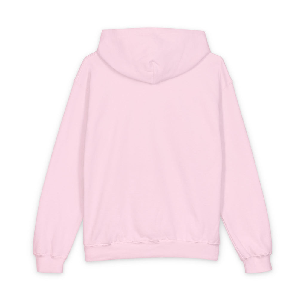 Youth Hooded Sweatshirt - 'Love' Floral Graphic Chest Pocket Design, Cozy Casual Pullover for Kids