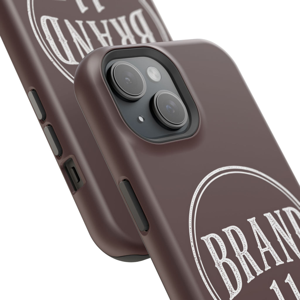 Magnetic Impact-Resistant Phone Case — Vintage 'Brand 11' Logo, MagSafe-Compatible Protective Cover