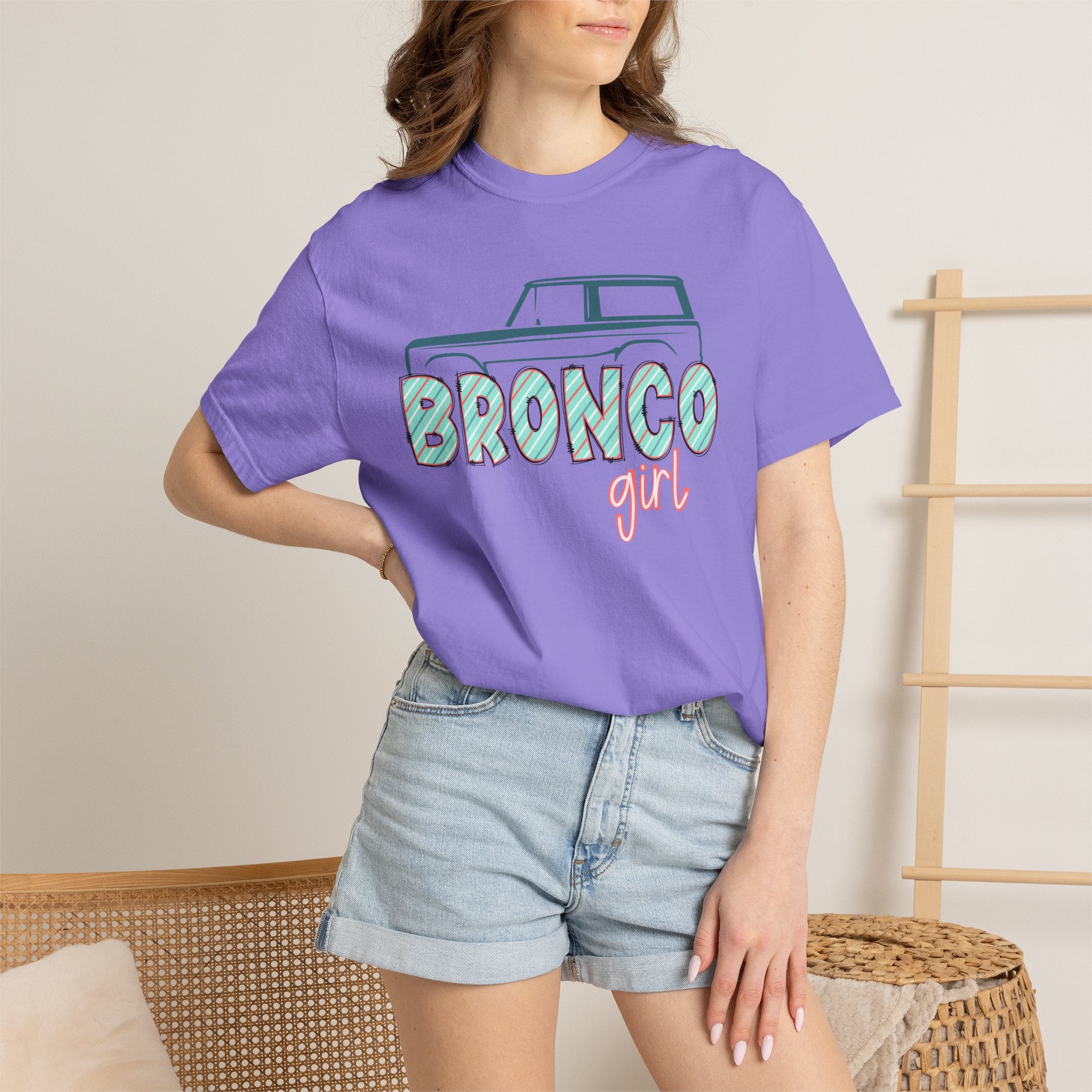 Bronco Girl T‑Shirt — Vintage SUV Graphic Tee for Women, 'Bronco Girl'