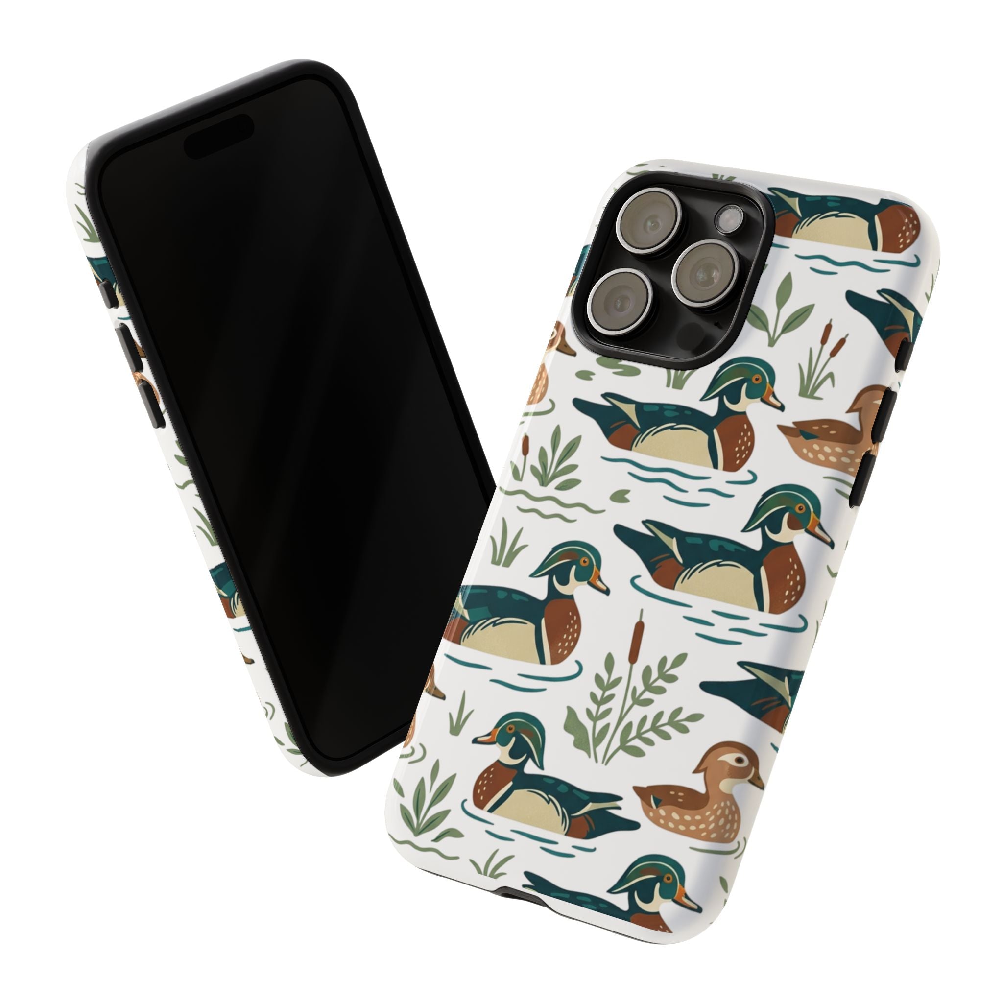 Duck Pattern Phone Case — Cute Woodland Waterfowl iPhone Case