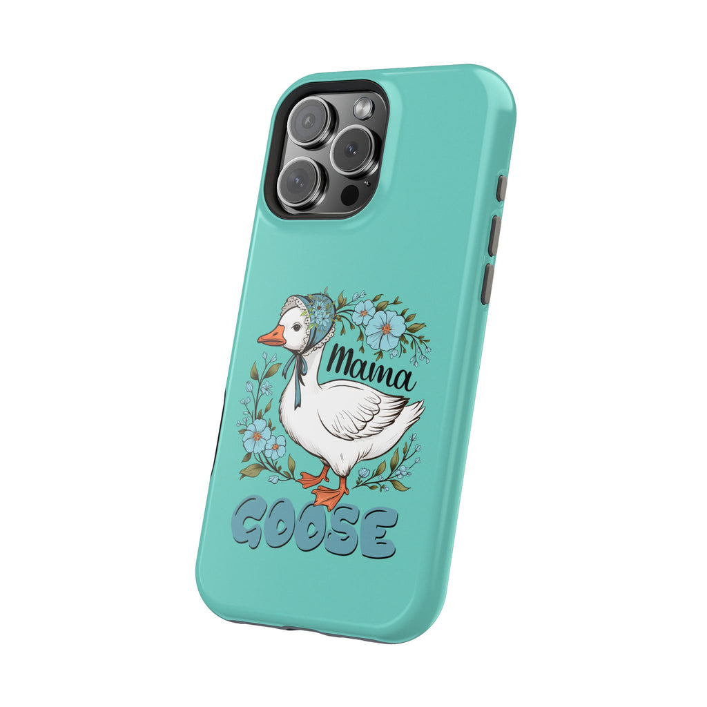 Mama Goose Phone Case — Cute Floral Goose Magnetic Impact‑Resistant Cover