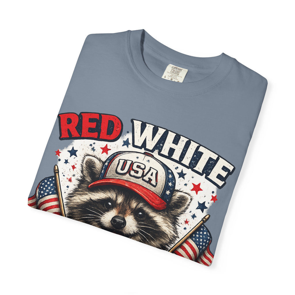 Patriotic Raccoon 'Red White and Feral' T-Shirt