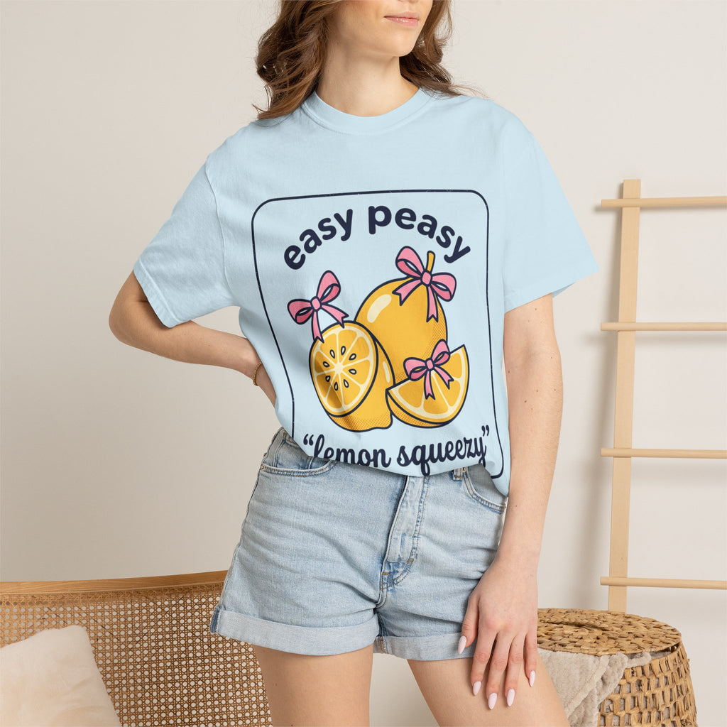 Easy Peasy Lemon Squeezy T-Shirt — Cute Citrus Graphic Tee