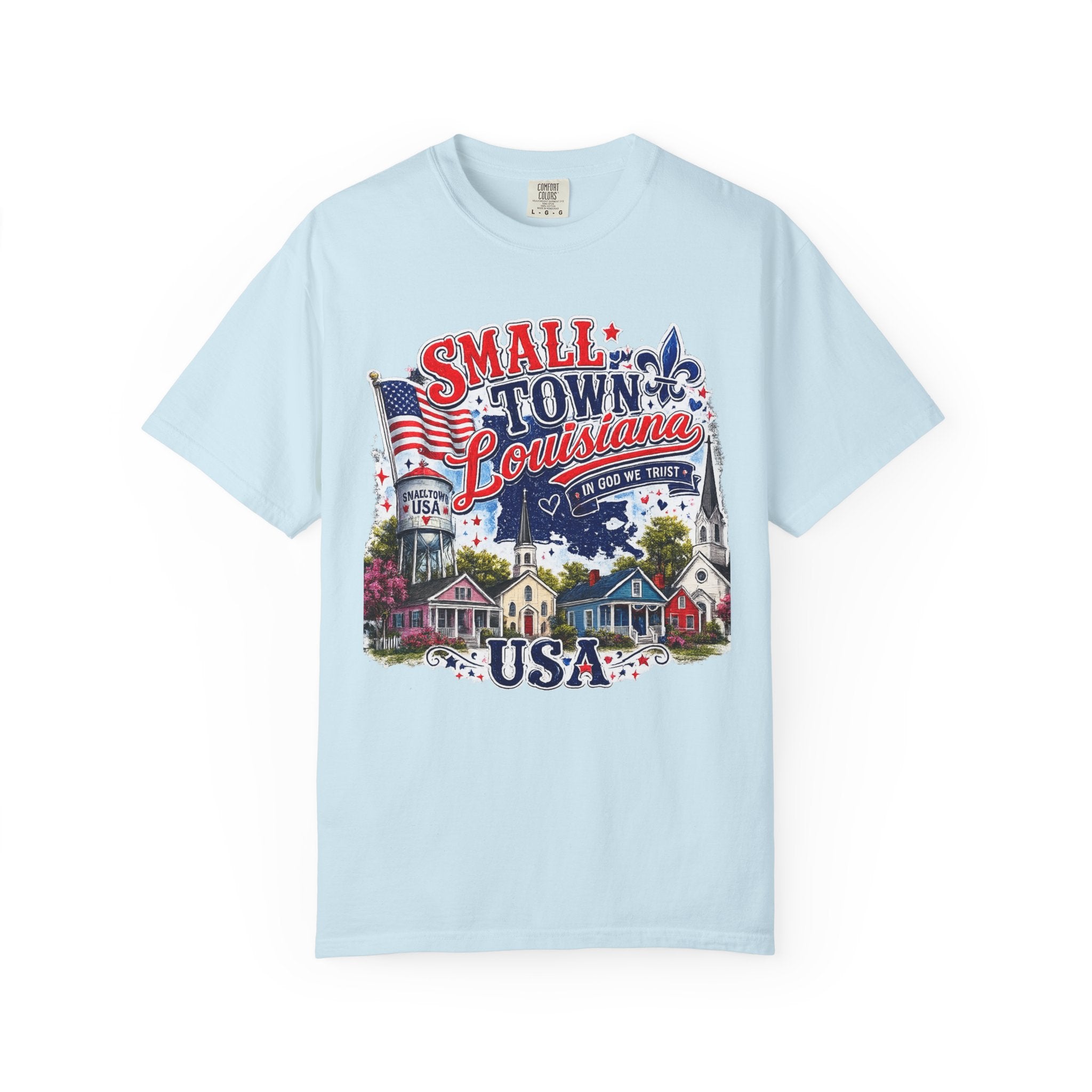 Small Town Louisiana USA T-Shirt — Patriotic Vintage Travel Tee